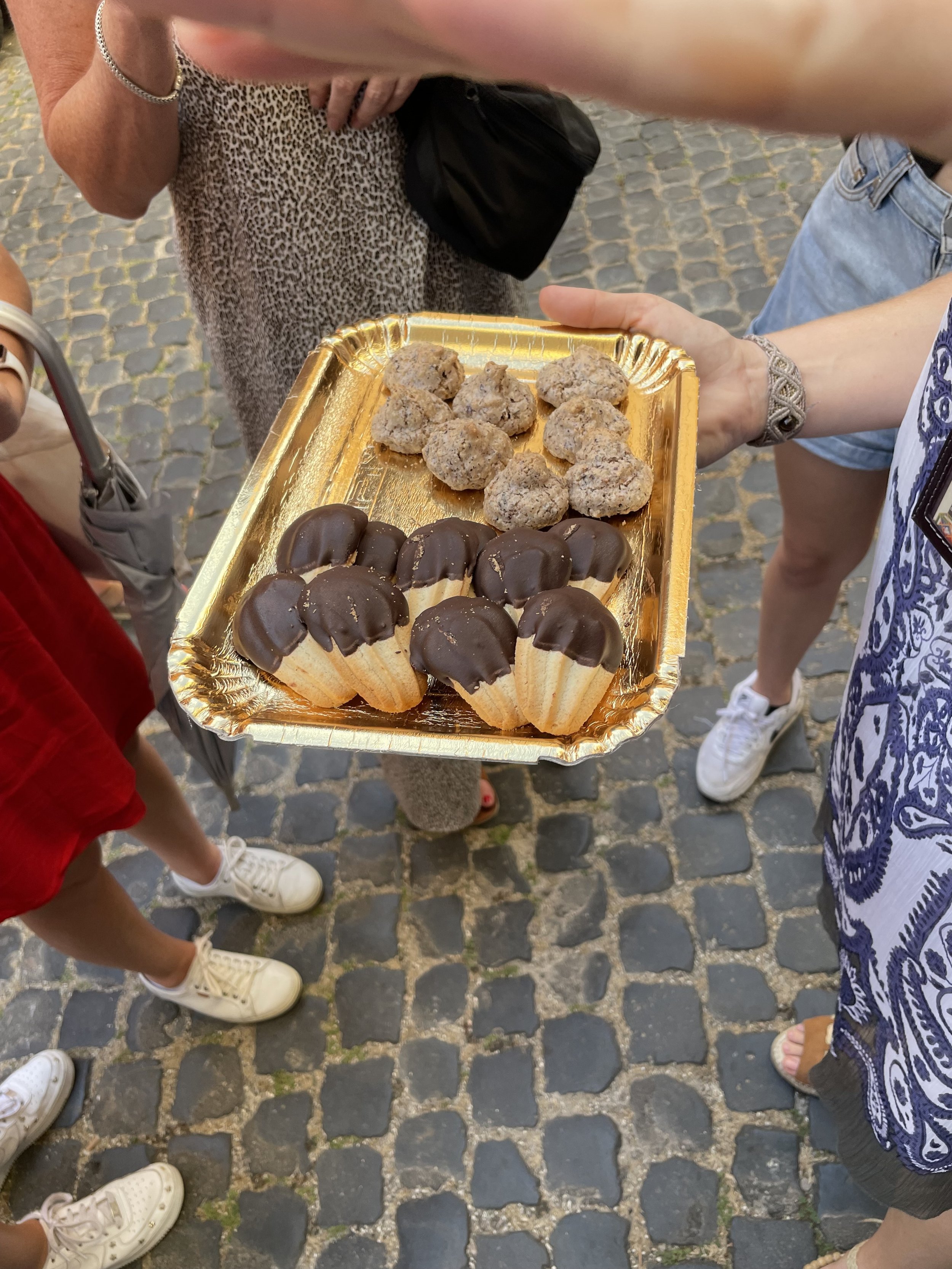 Traditional Italian pastries sampled during a Trastevere food tour in Rome