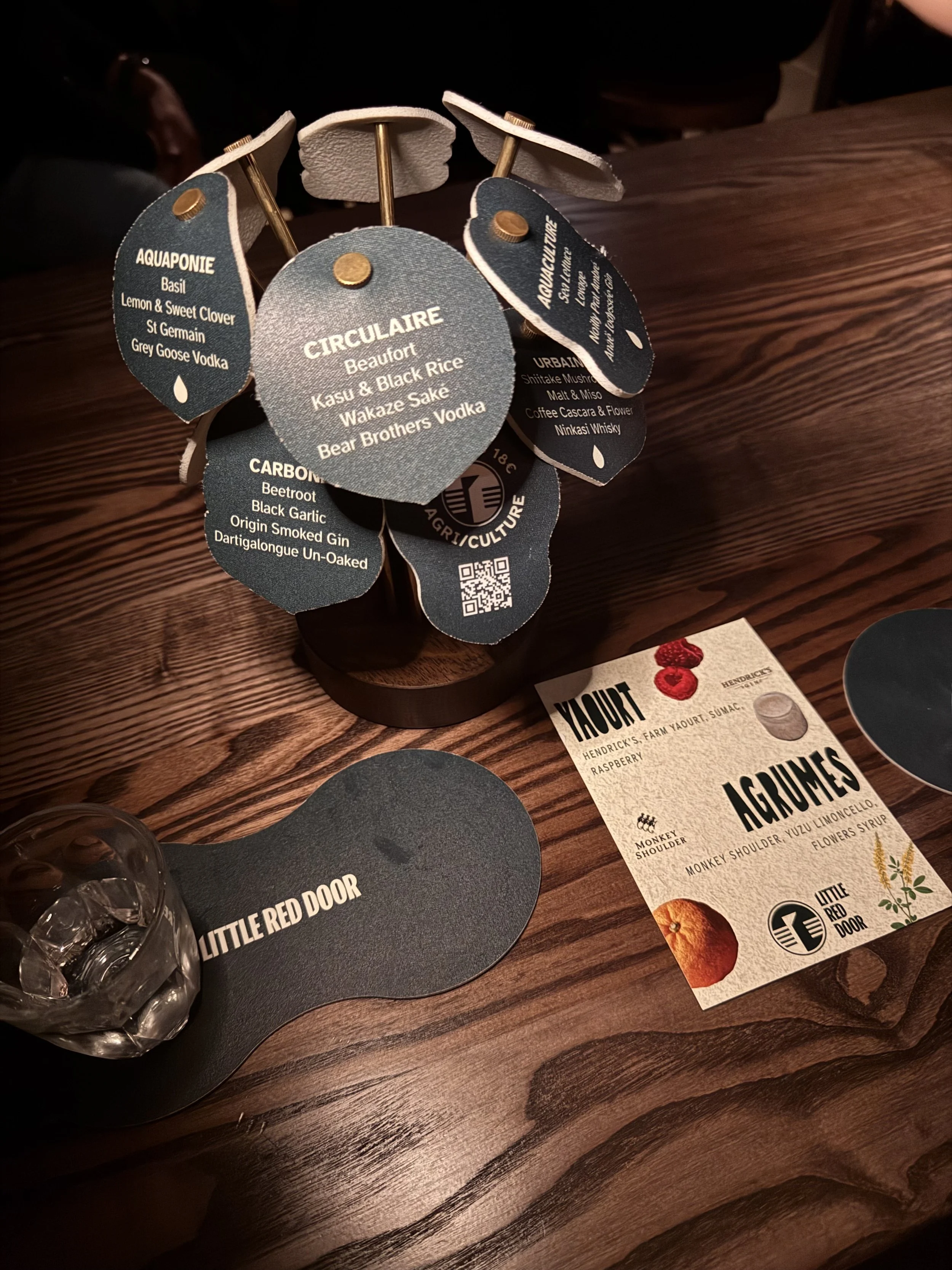 Creative cocktail served at Little Red Door Paris
