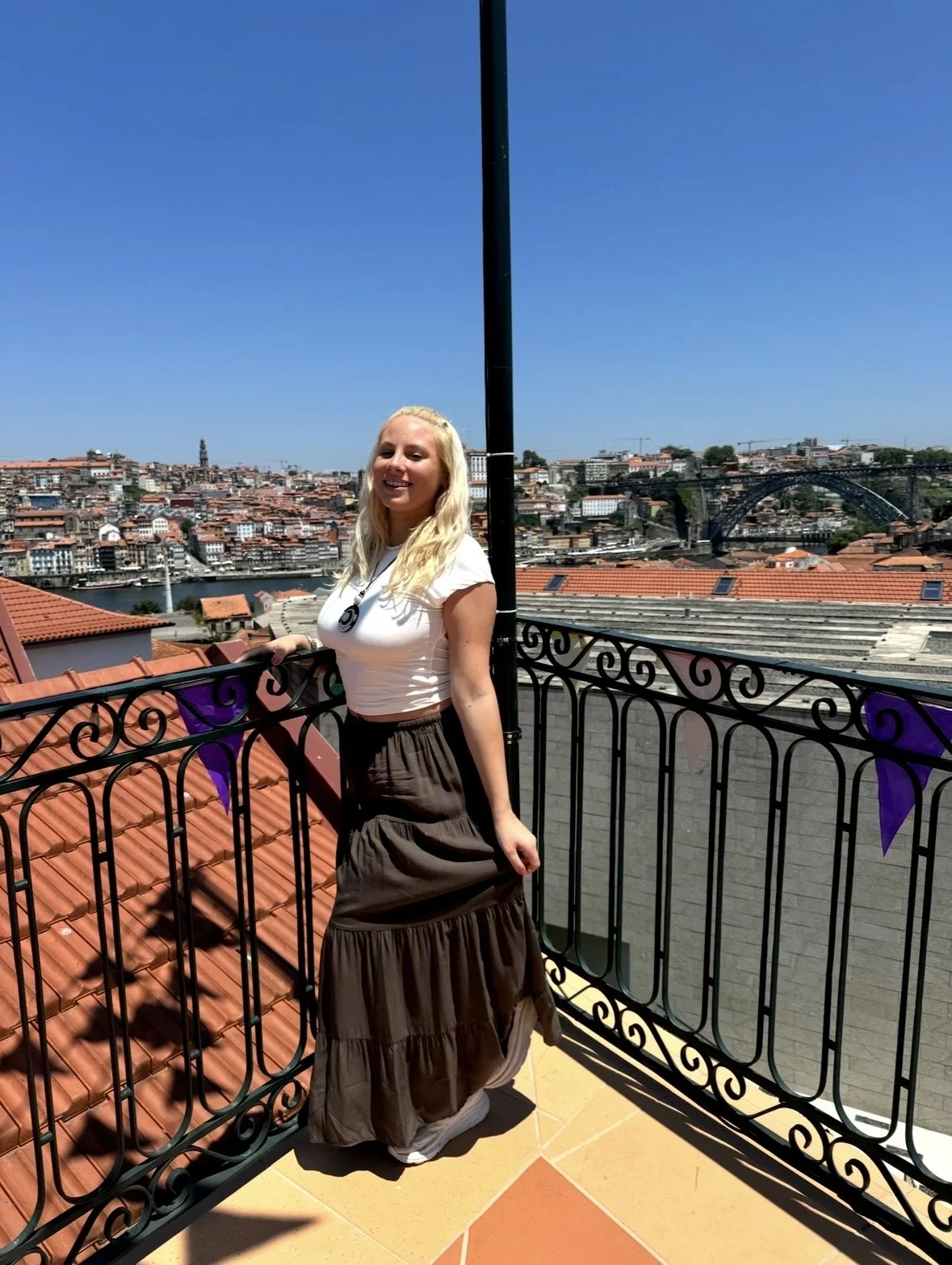 View of Porto from Taylor's Port tasting terrace in Vila Nova de Gaia