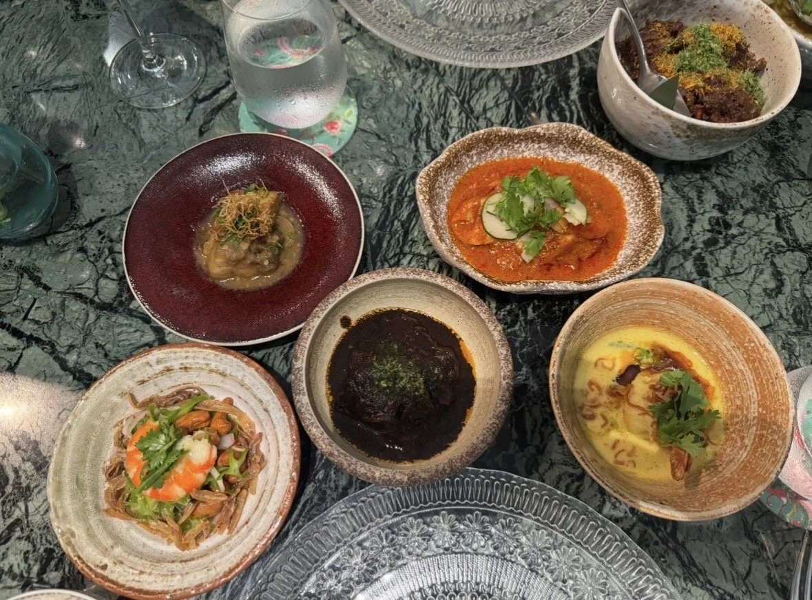 Peranakan tasting menu dishes at Candlenut Singapore