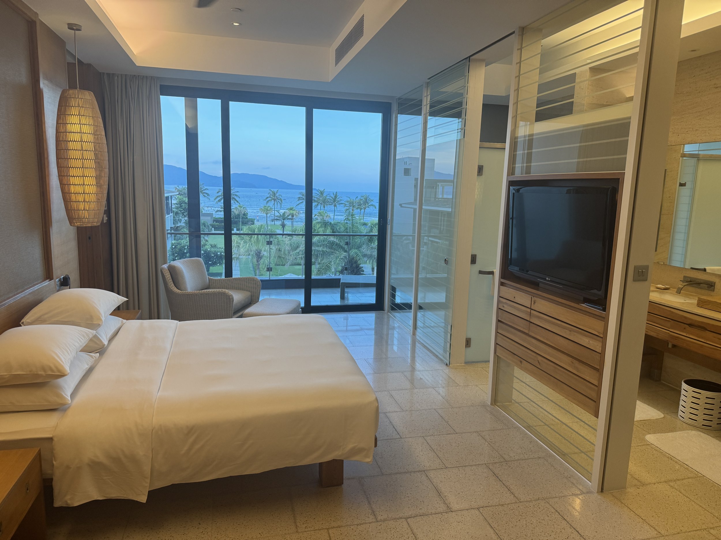 Ocean-view primary bedroom in the three-bedroom beachfront villa at Hyatt Regency Danang Resort & Spa