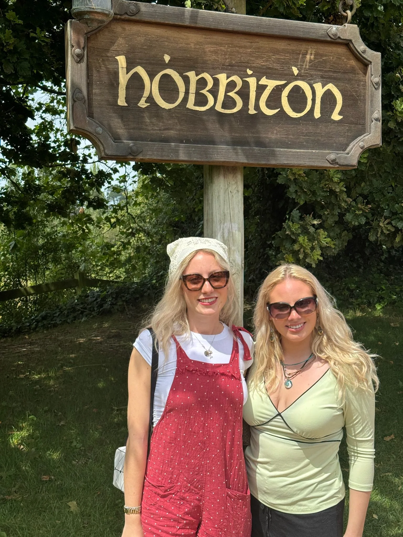 Visitors at the Hobbiton Movie Set sign in Matamata New Zealand