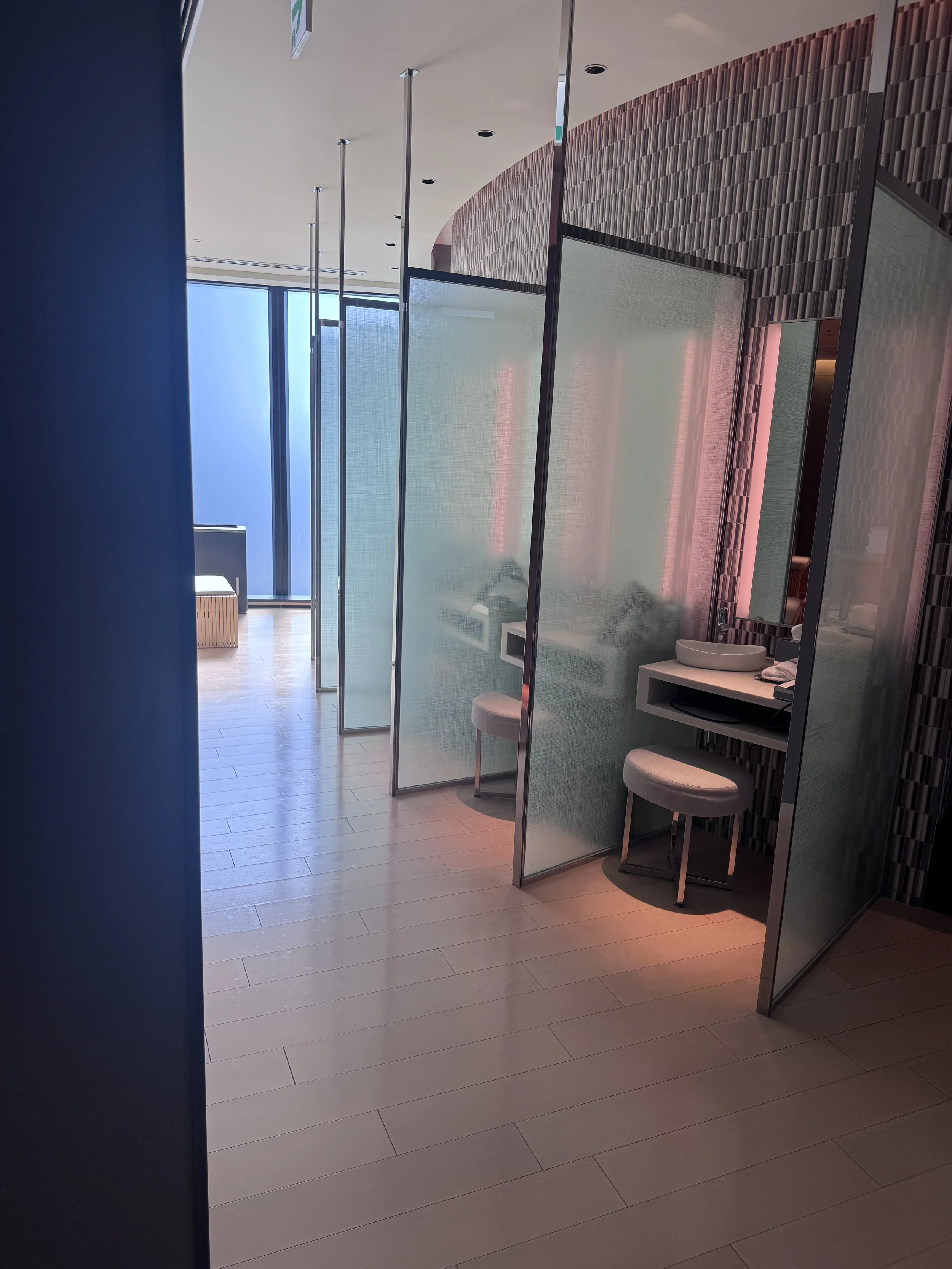 Modern spa and changing facilities at Conrad Osaka
