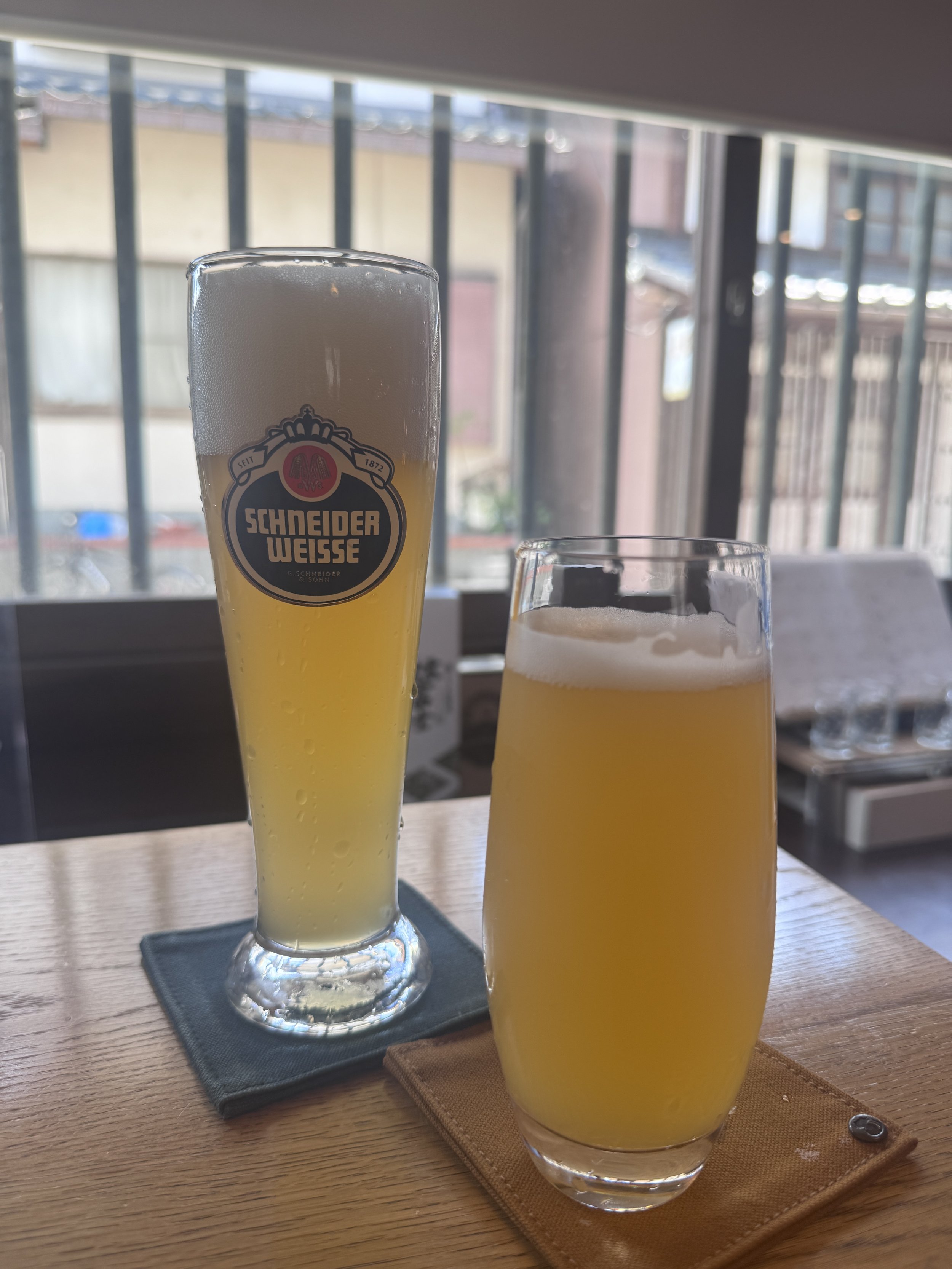 Craft beer served in traditional Uji Japan pub
