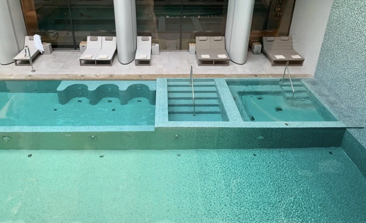 Indoor hydrotherapy pool at Six Senses Douro Valley spa