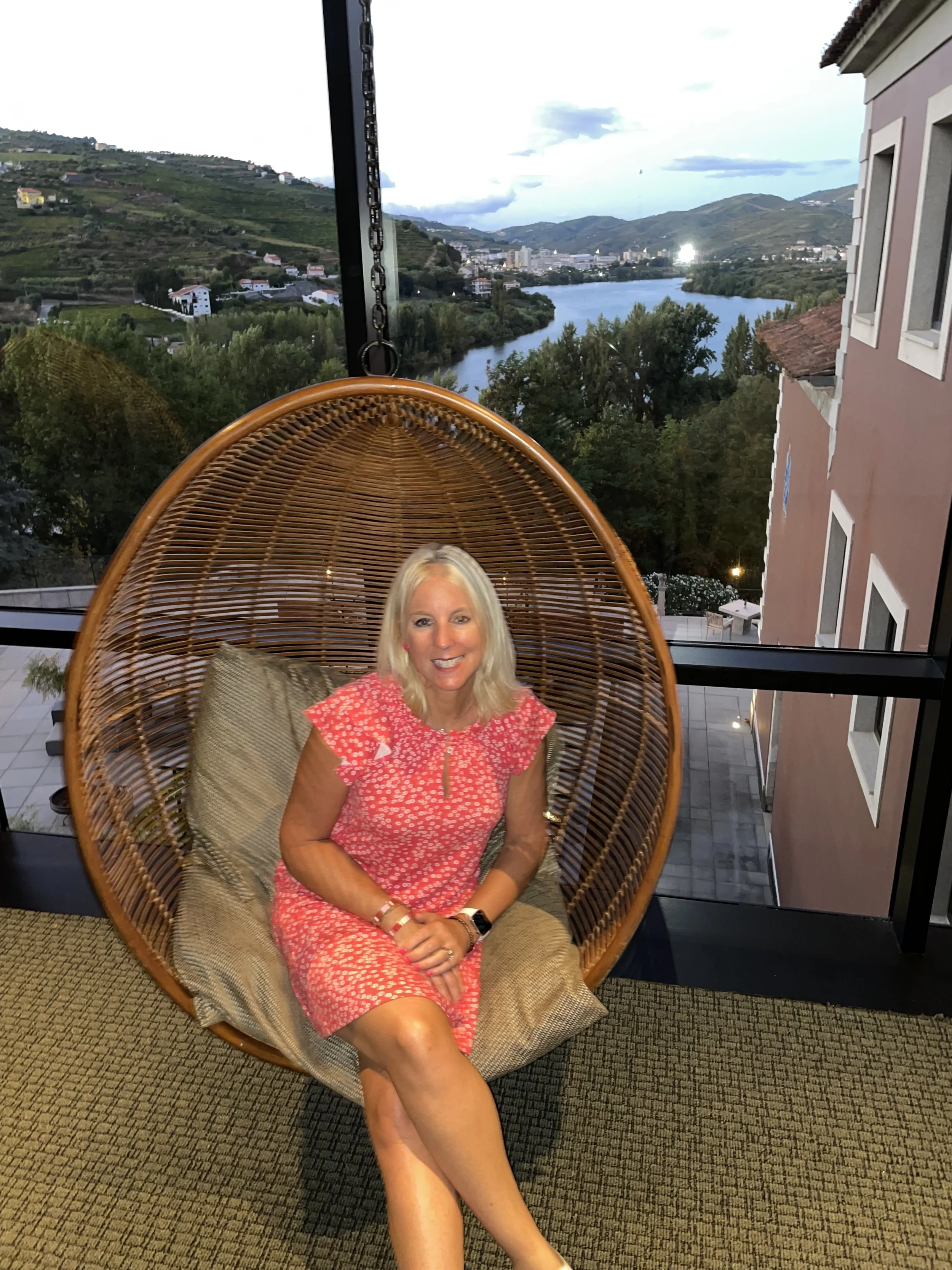 Lounge chair overlooking the Douro River at Six Senses Douro Valley