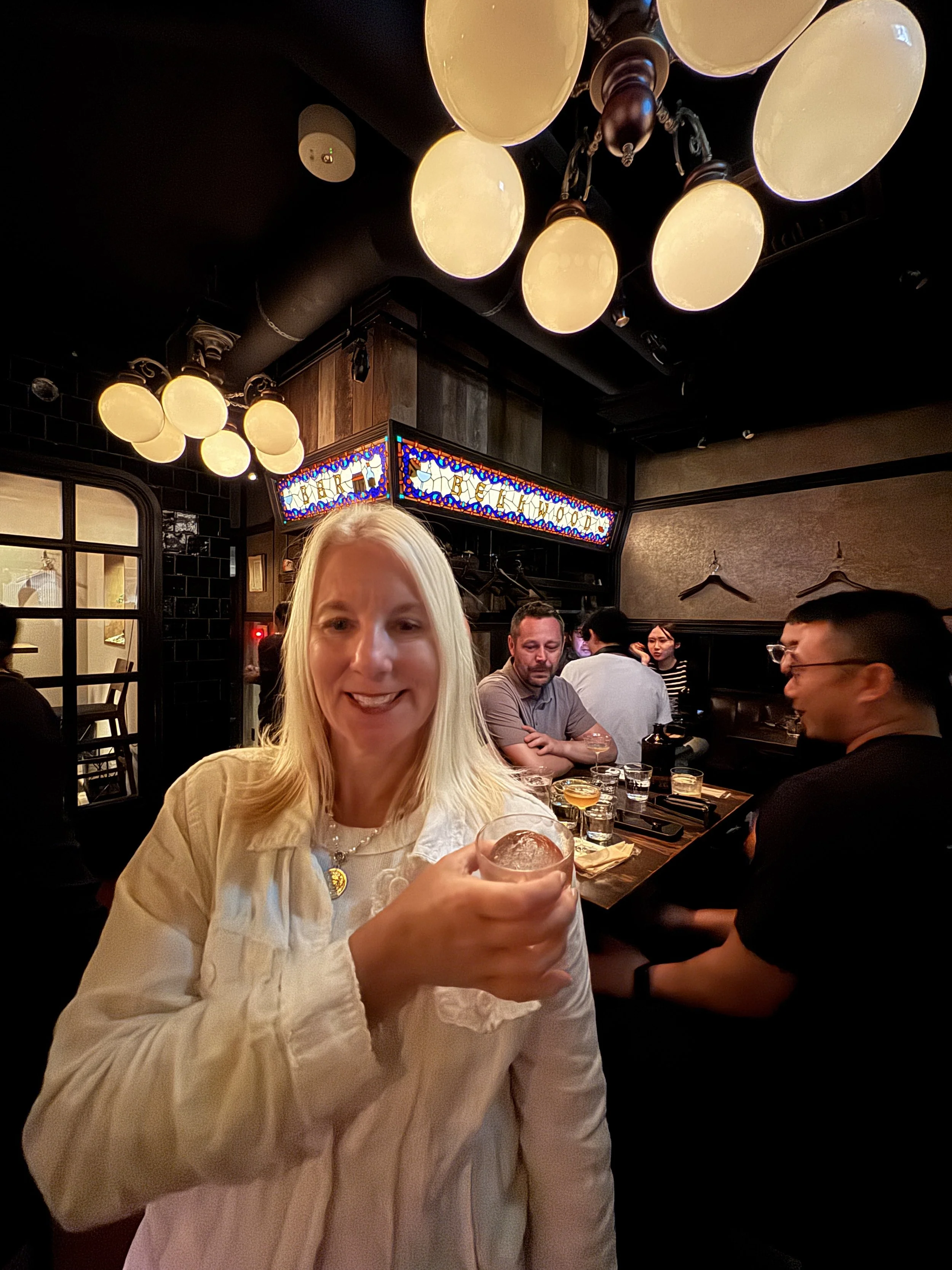 Interior of Bellwood cocktail bar in Shibuya Tokyo with modern lighting and intimate atmosphere