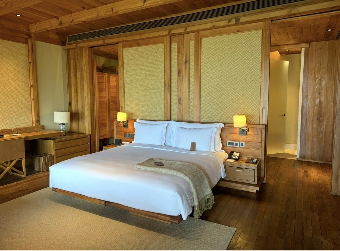 Guest room at Six Senses Punakha with mountain views