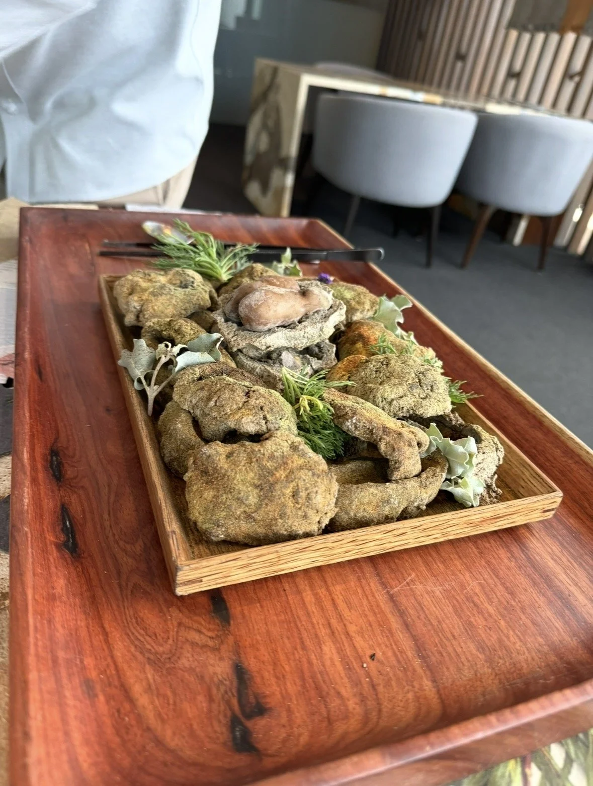 Amazonian-inspired course presented among stones at Central Restaurant Peru