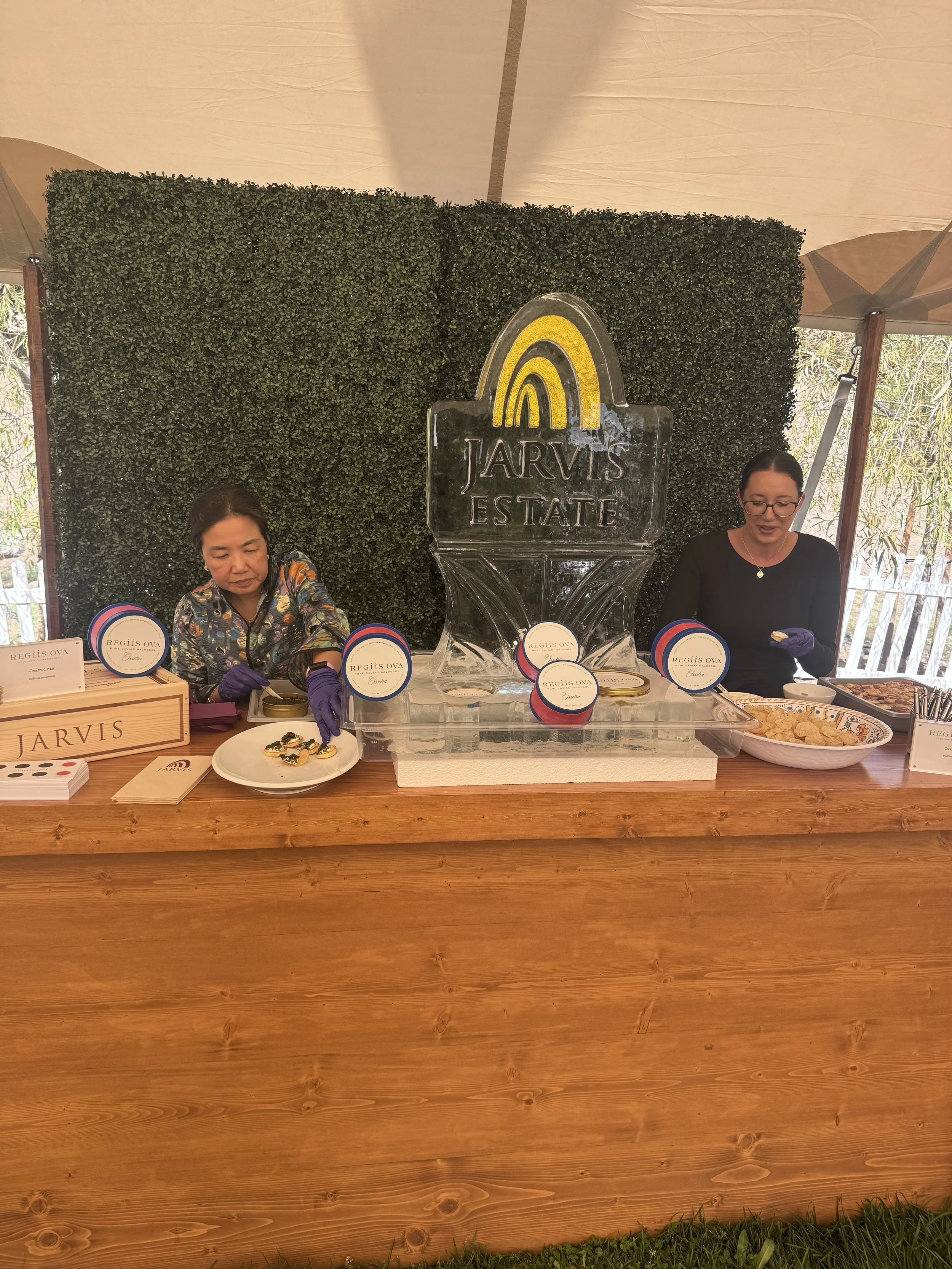 Caviar tasting station at the 2026 Jarvis Estate Harvest Festival