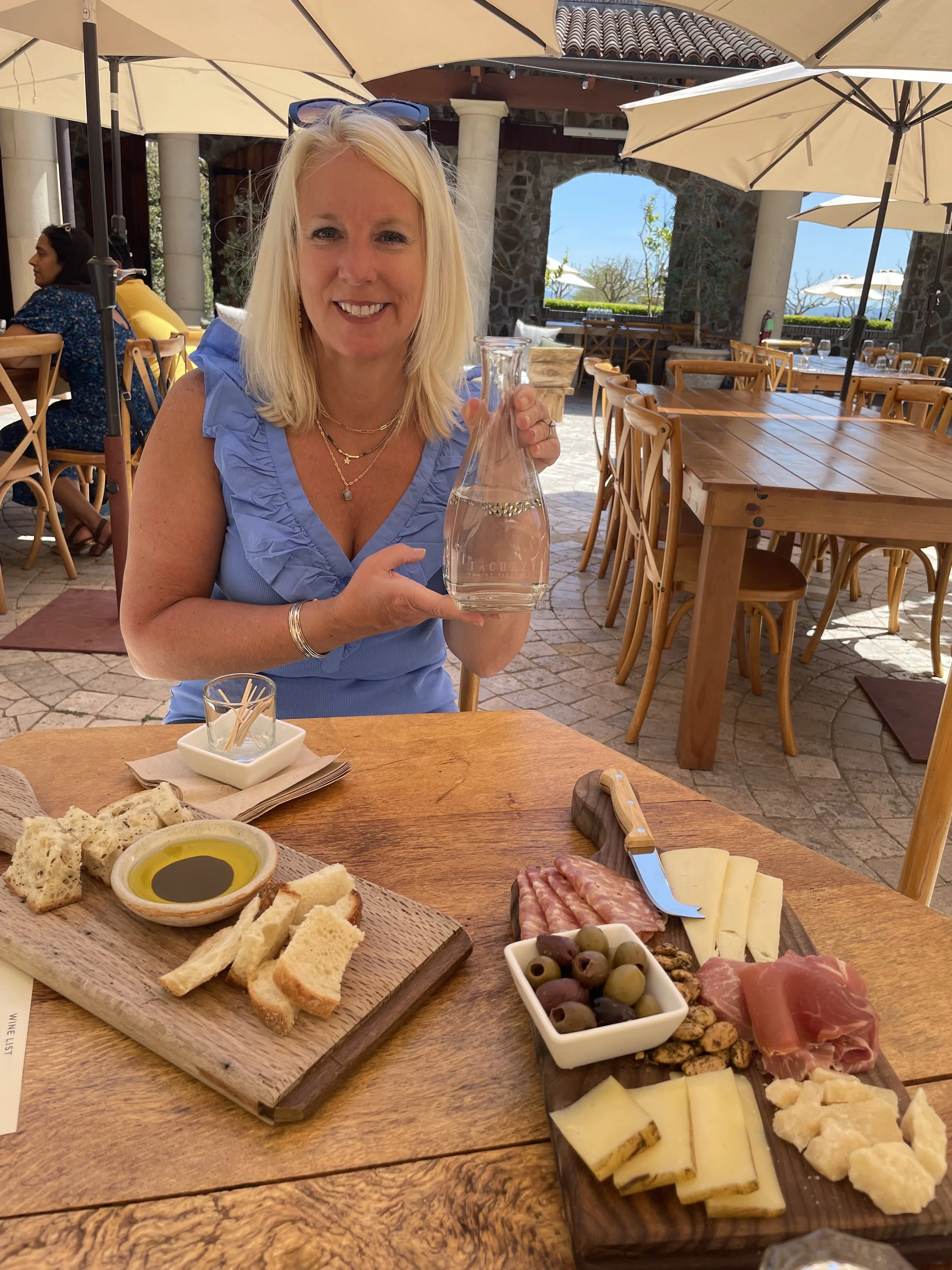 Olive oil and Italian wine tasting at Jacuzzi Family Vineyards in Napa Valley