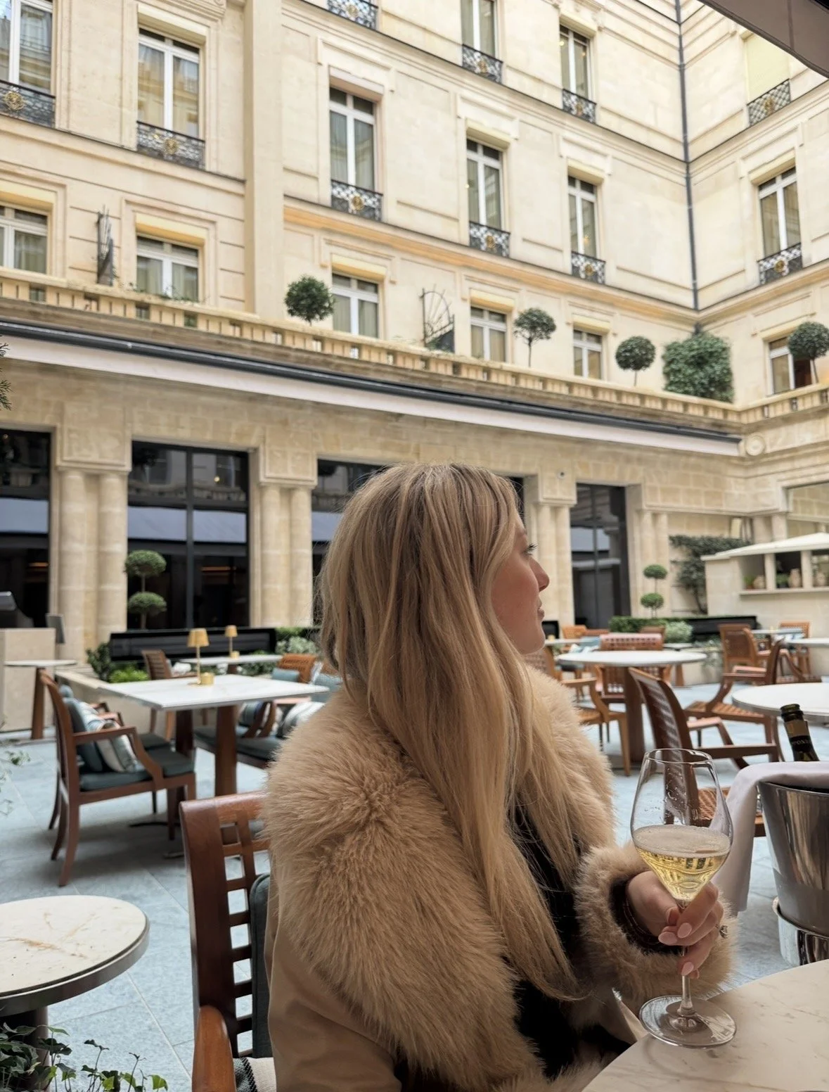 Courtyard terrace at Park Hyatt Paris-Vendôme
