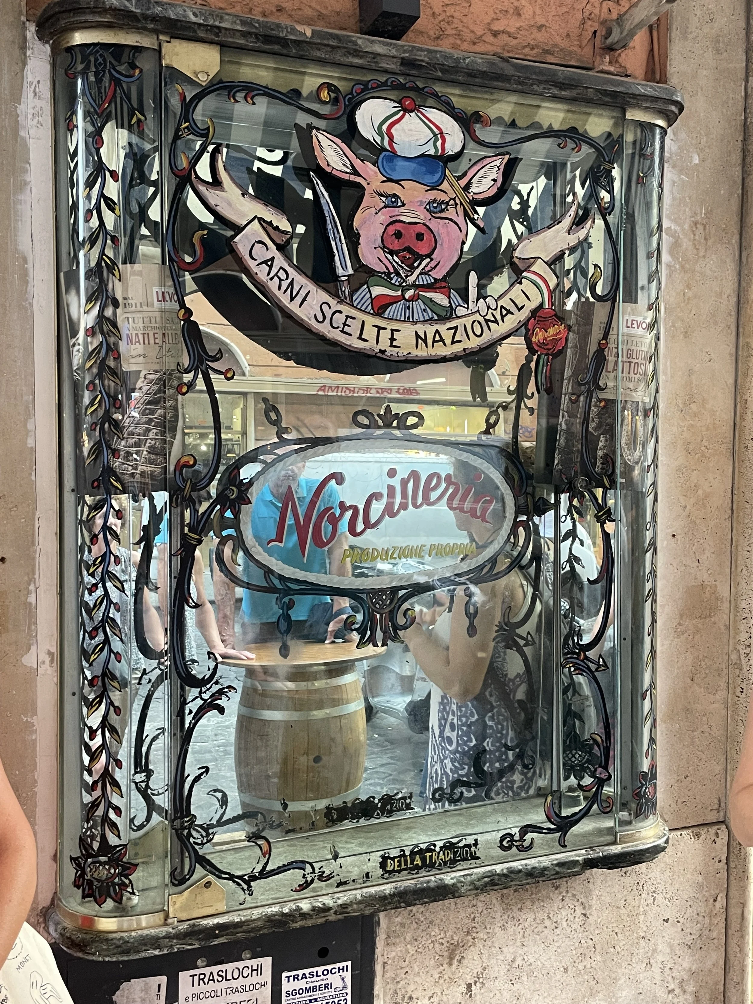 Traditional Norcineria deli visited during a Trastevere food tour in Rome