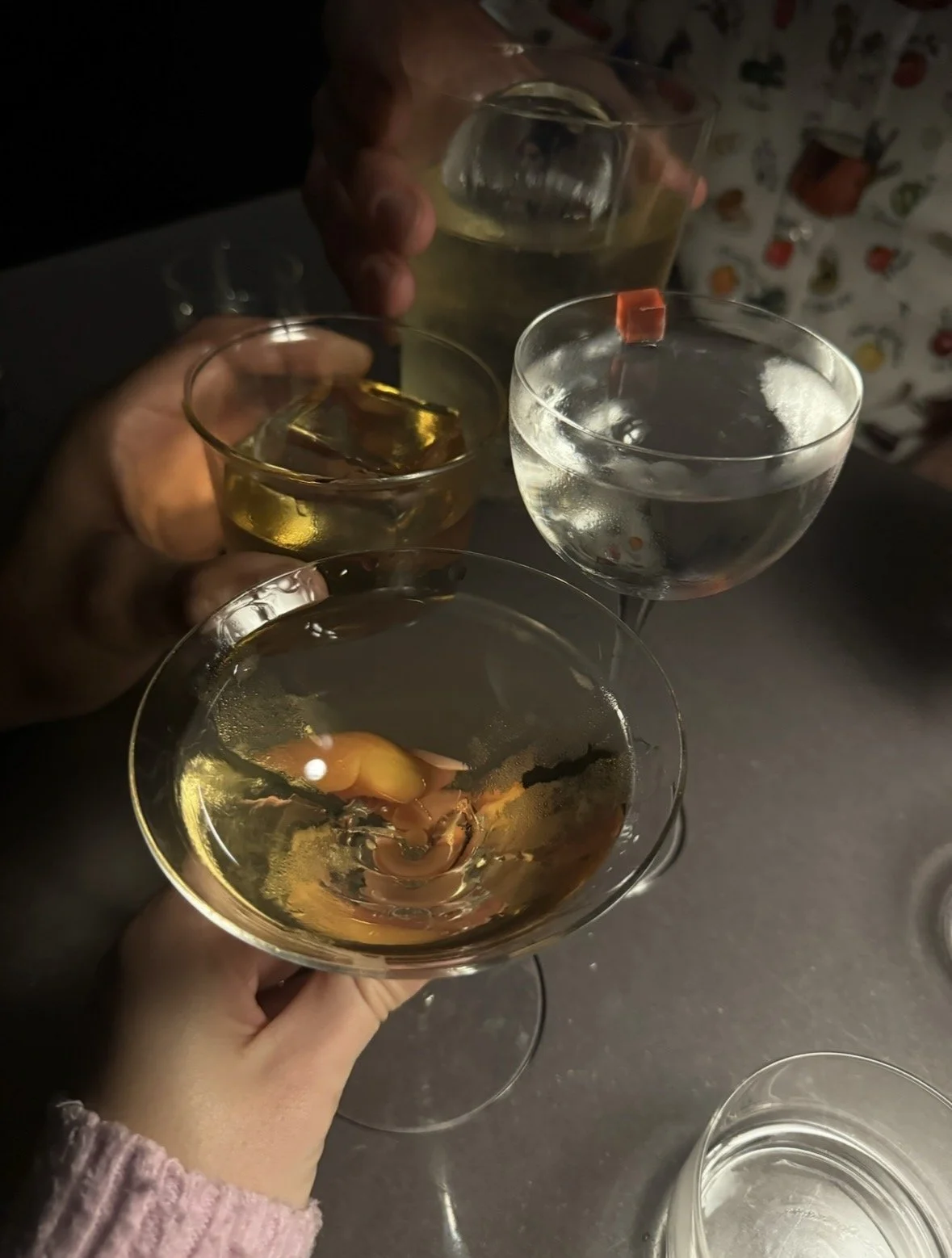 Signature cocktail at A Bar with Shapes for a Name in London