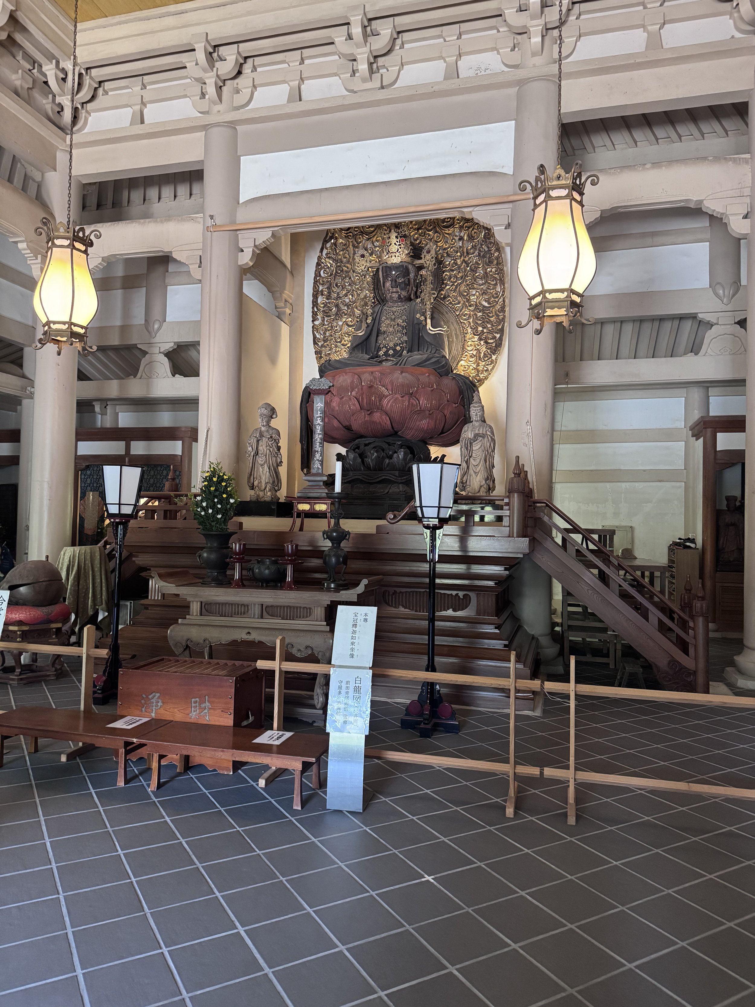 Buddha Hall interior at Engaku-ji Temple