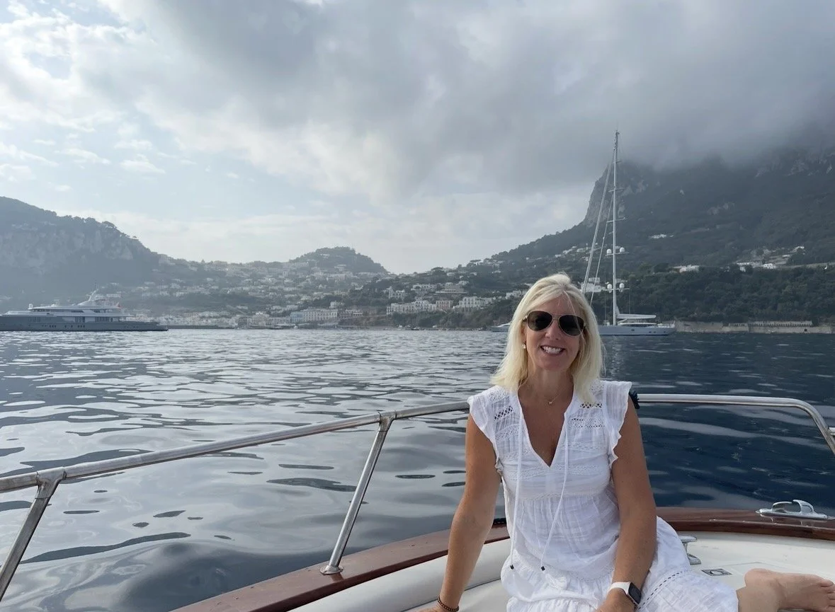 Boat departing Marina Grande for a day exploring Capri, Italy