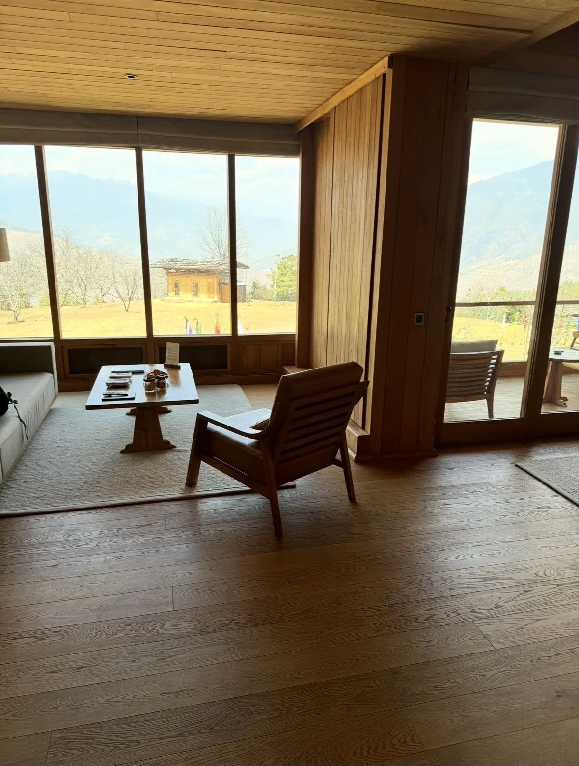 Guest room with mountain views at Six Senses Thimphu