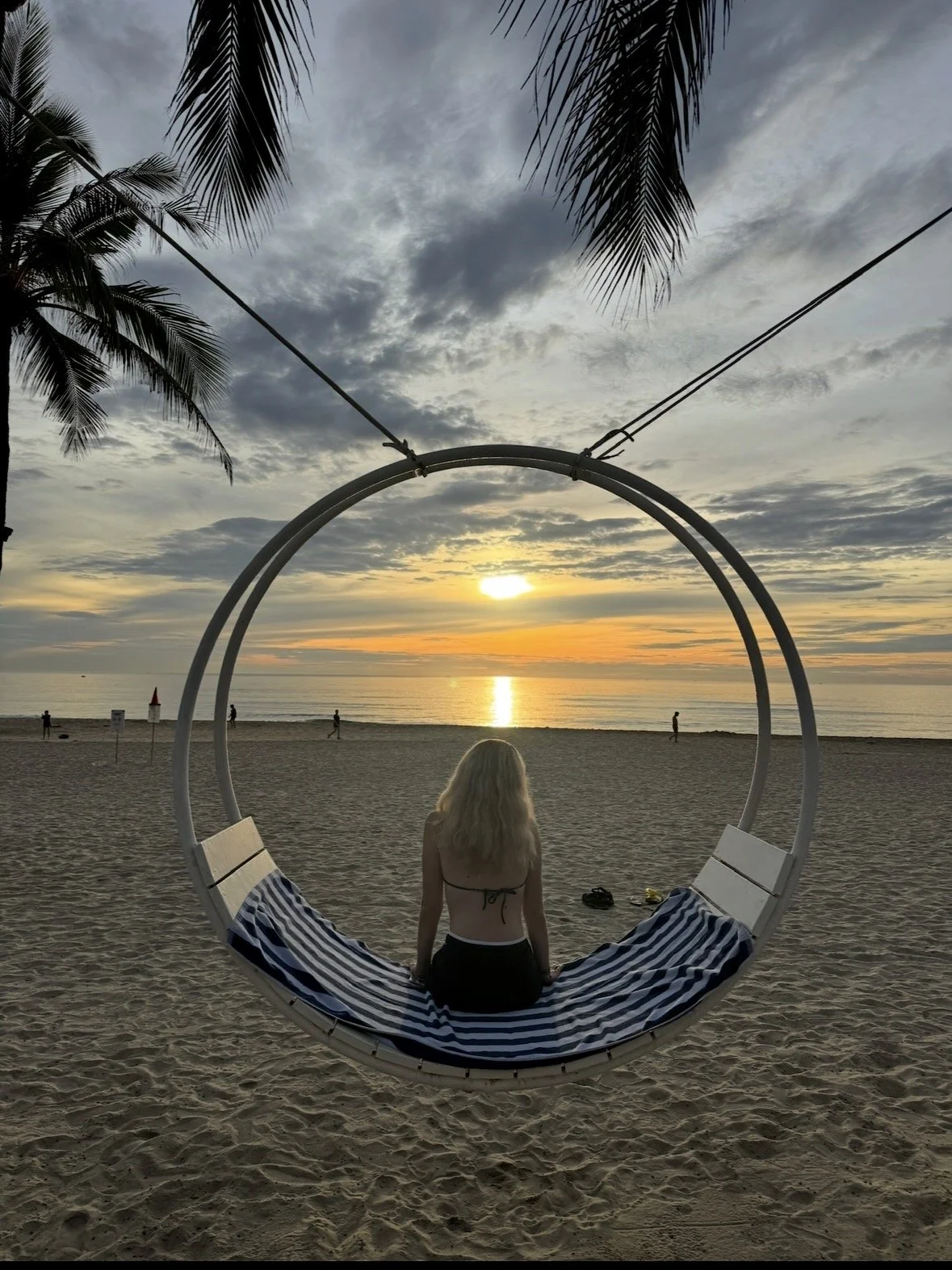 Sunrise beach swing at Hyatt Regency Danang Resort & Spa overlooking the South China Sea