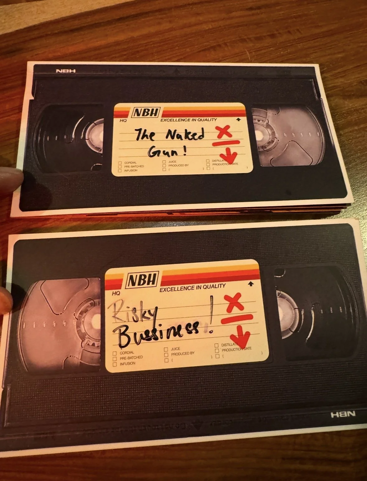 Vintage VHS-themed cocktail menu at No Bar Here in George Town Penang