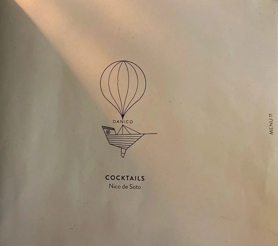 Danico cocktail menu featuring seasonal signature drinks in Paris.