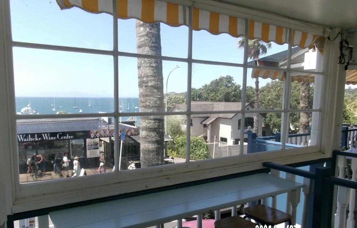 View across Oneroa Bay from the Oyster Inn on Waiheke Island
