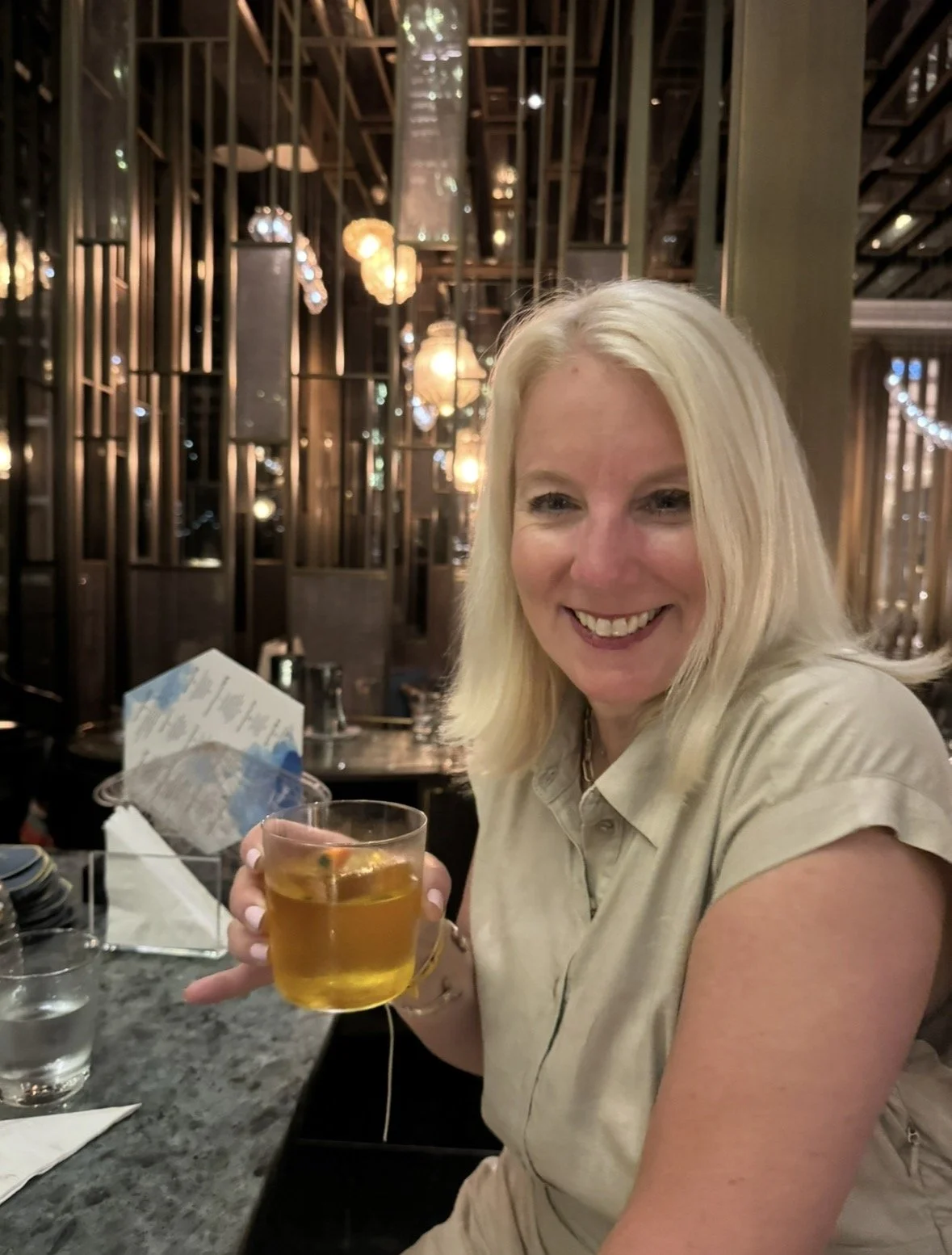 Enjoying a cocktail at Bar Trigona in Kuala Lumpur
