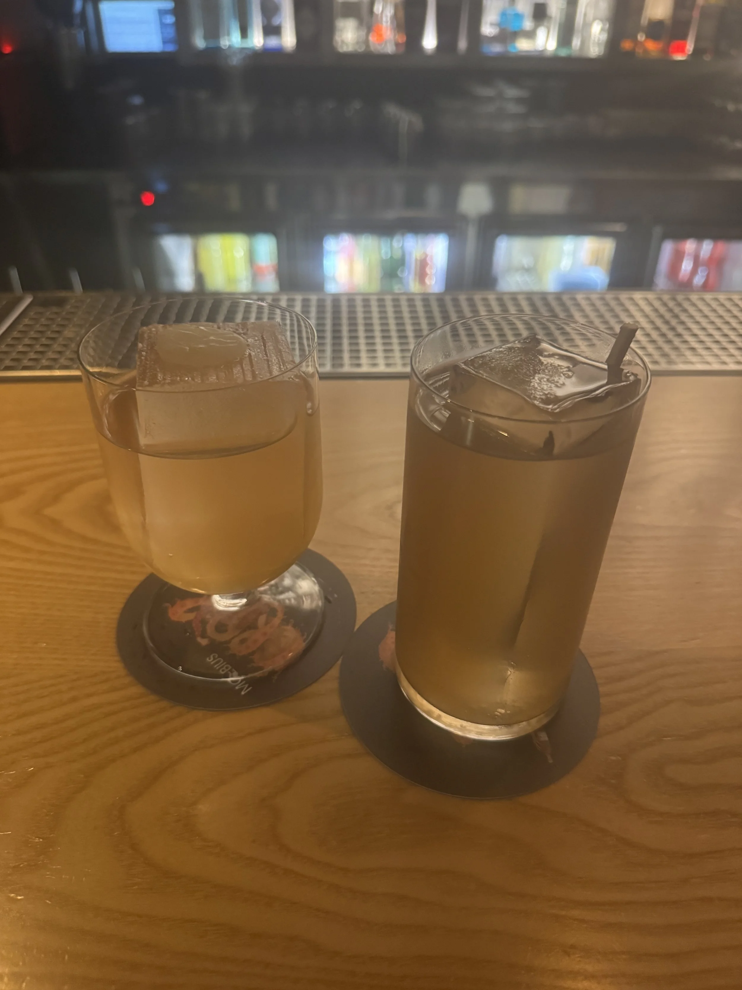 Signature cocktails served at Moebius Milano