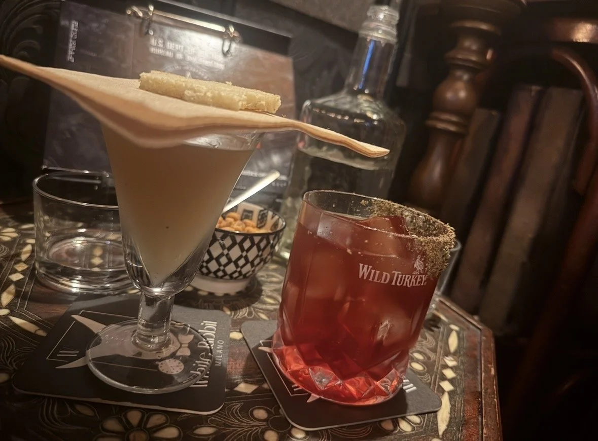 Creative cocktails served at White Rabbit Milano