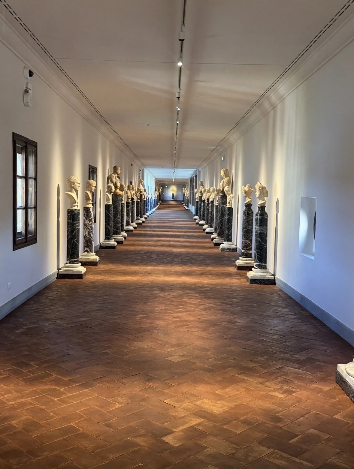 Interior of Vasari Corridor Florence above Ponte Vecchio