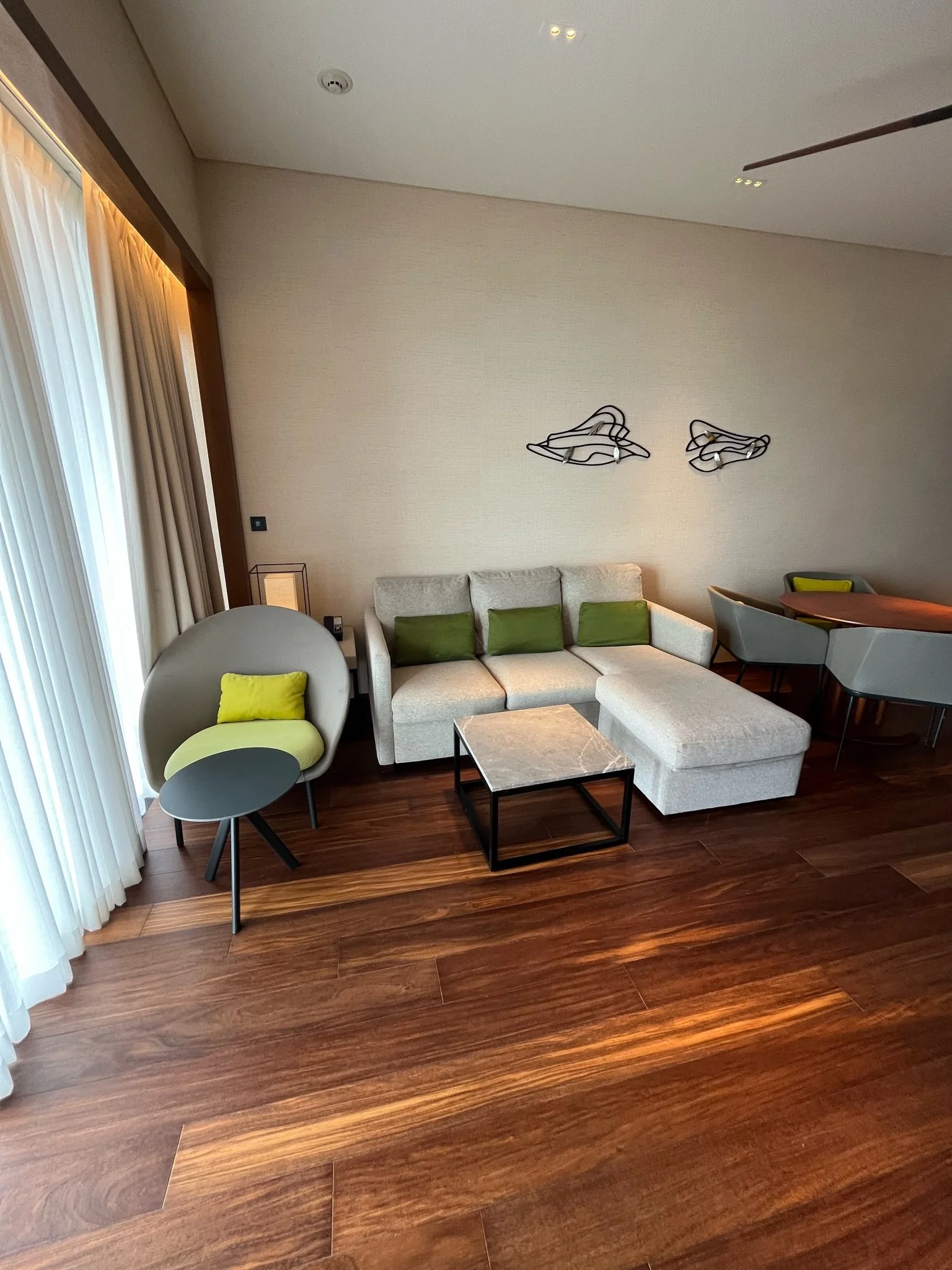 Suite living room at Hyatt Regency Seragaki Island Okinawa