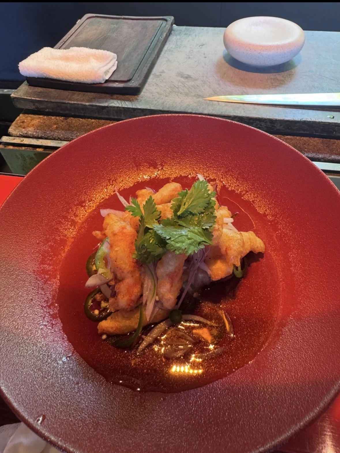Japanese-inspired dish at Gora Brewery & Grill in Hakone