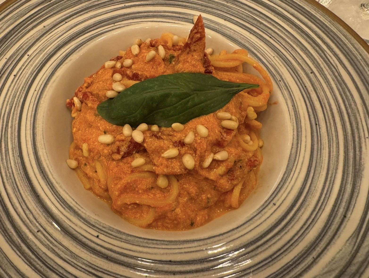 Homemade Tuscan pasta at Da Nasone restaurant in Florence
