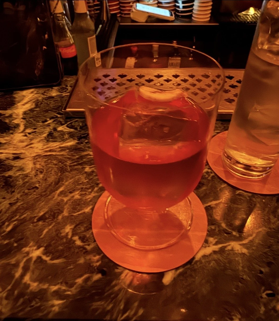 Whiskey cocktail served at Backdoor 43 Milan