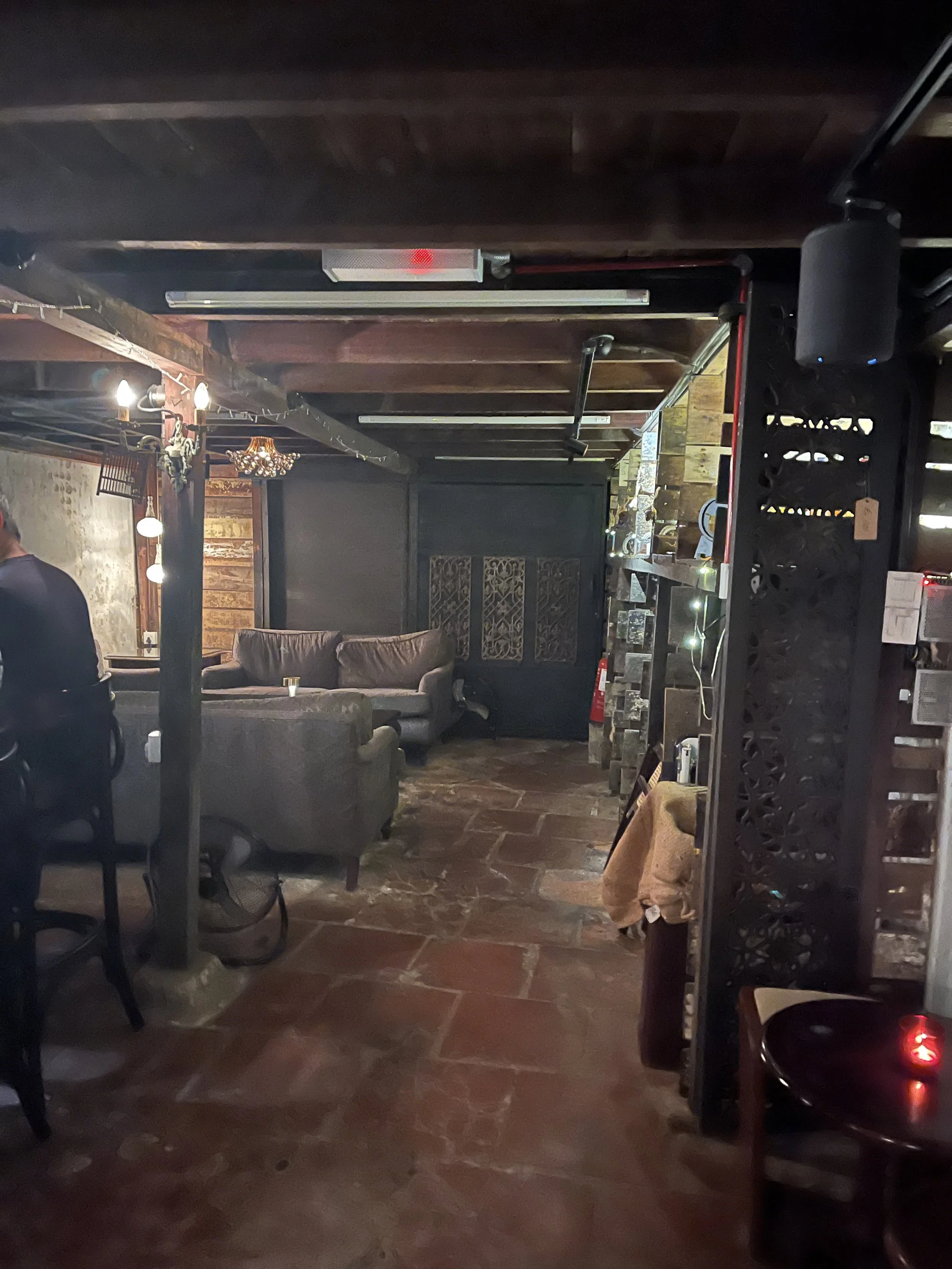 Historic interior lounge at Archipelago cocktail bar in Penang