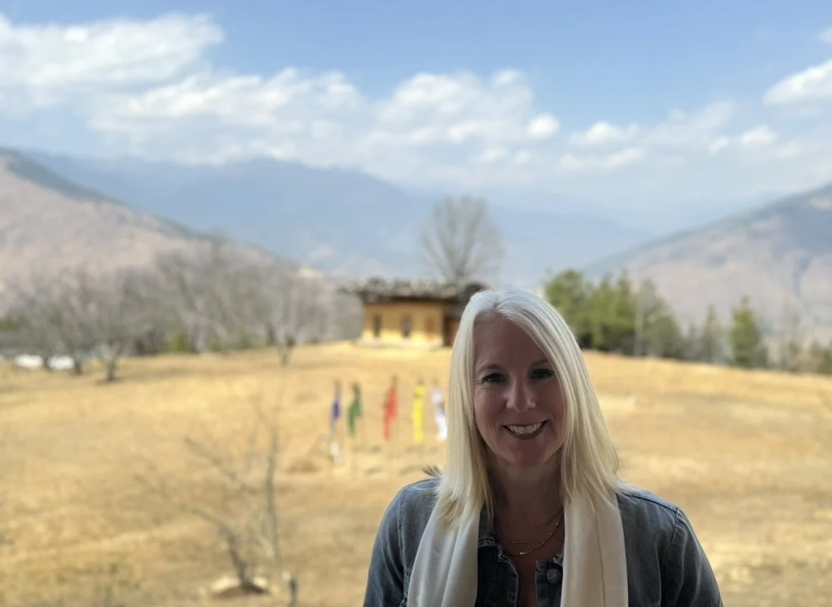 Mountain and valley views from Six Senses Thimphu in Bhutan