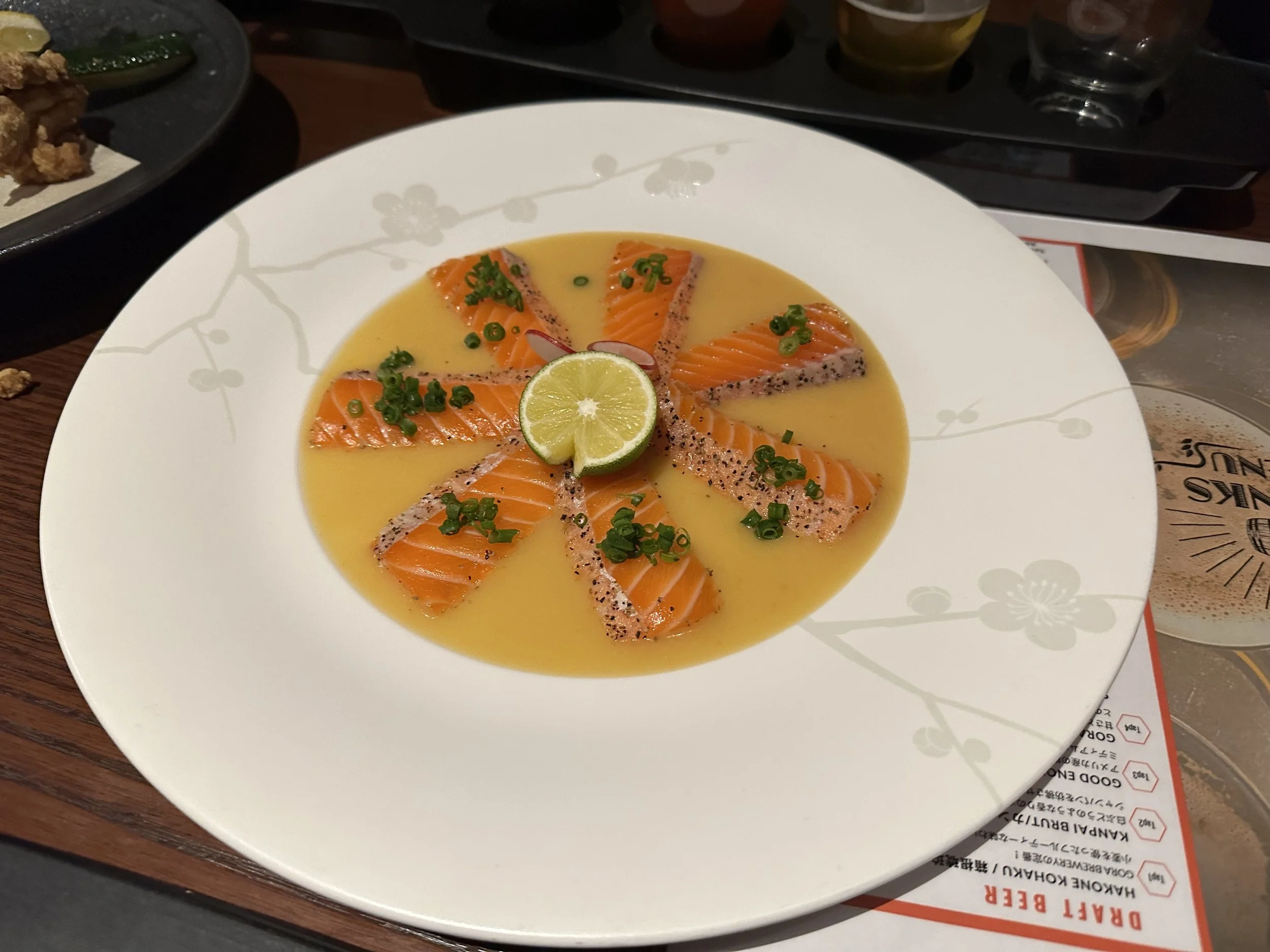 Salmon dish at Gora Brewery & Grill in Hakone