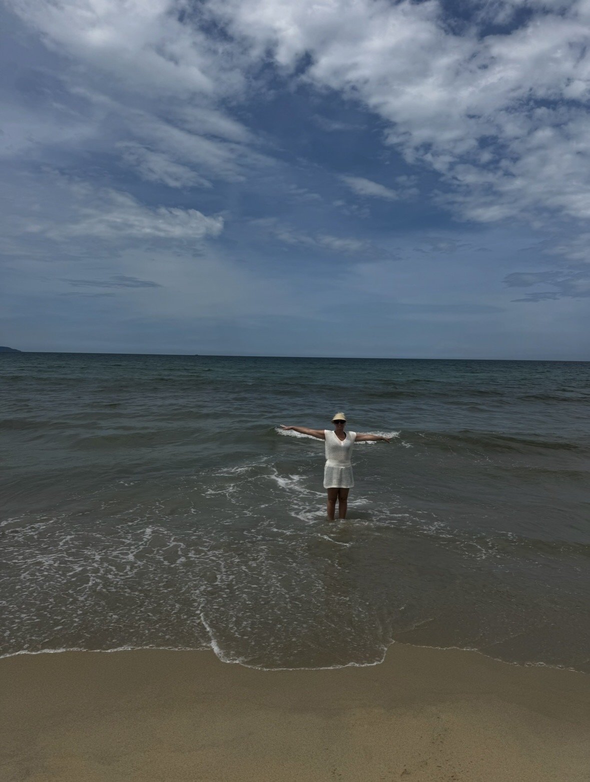 Beach and calm ocean at Hyatt Regency Danang Resort & Spa in Da Nang, Vietnam