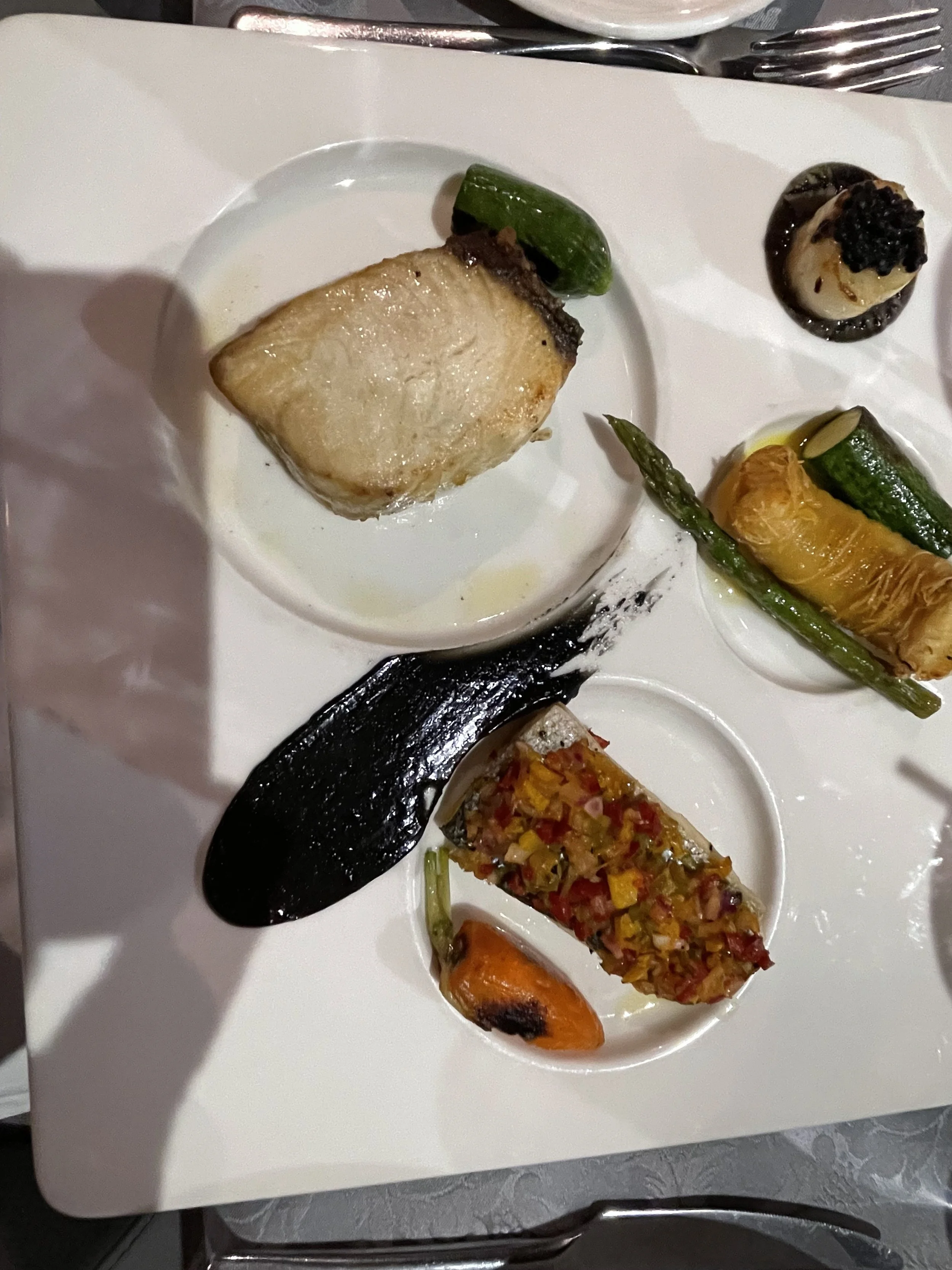 Traditional Madeiran black scabbardfish with seasonal vegetables at Armazém do Sal in Funchal.