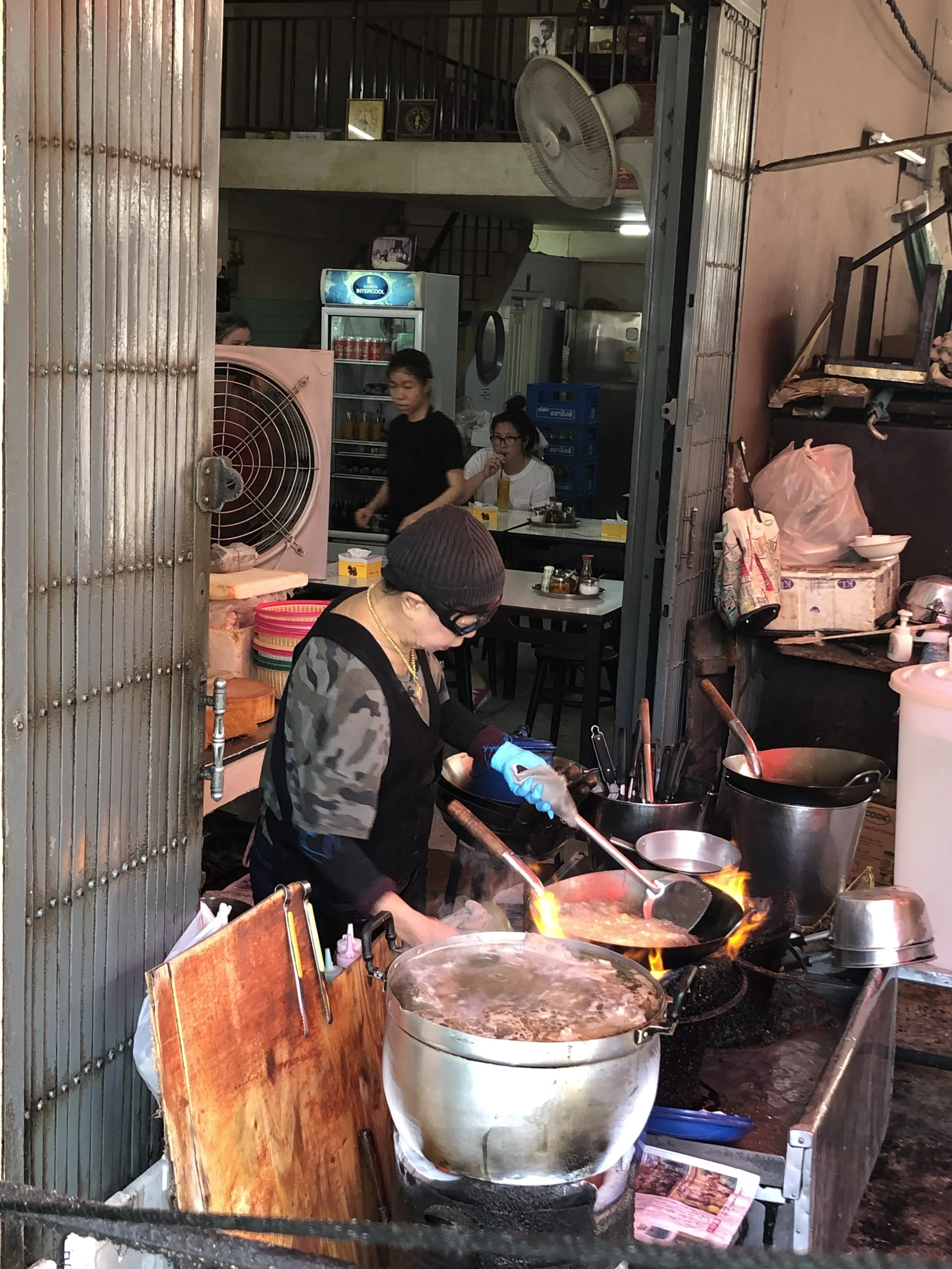 Open kitchen at Jay Fai, Bangkok's Michelin-starred street food restaurant