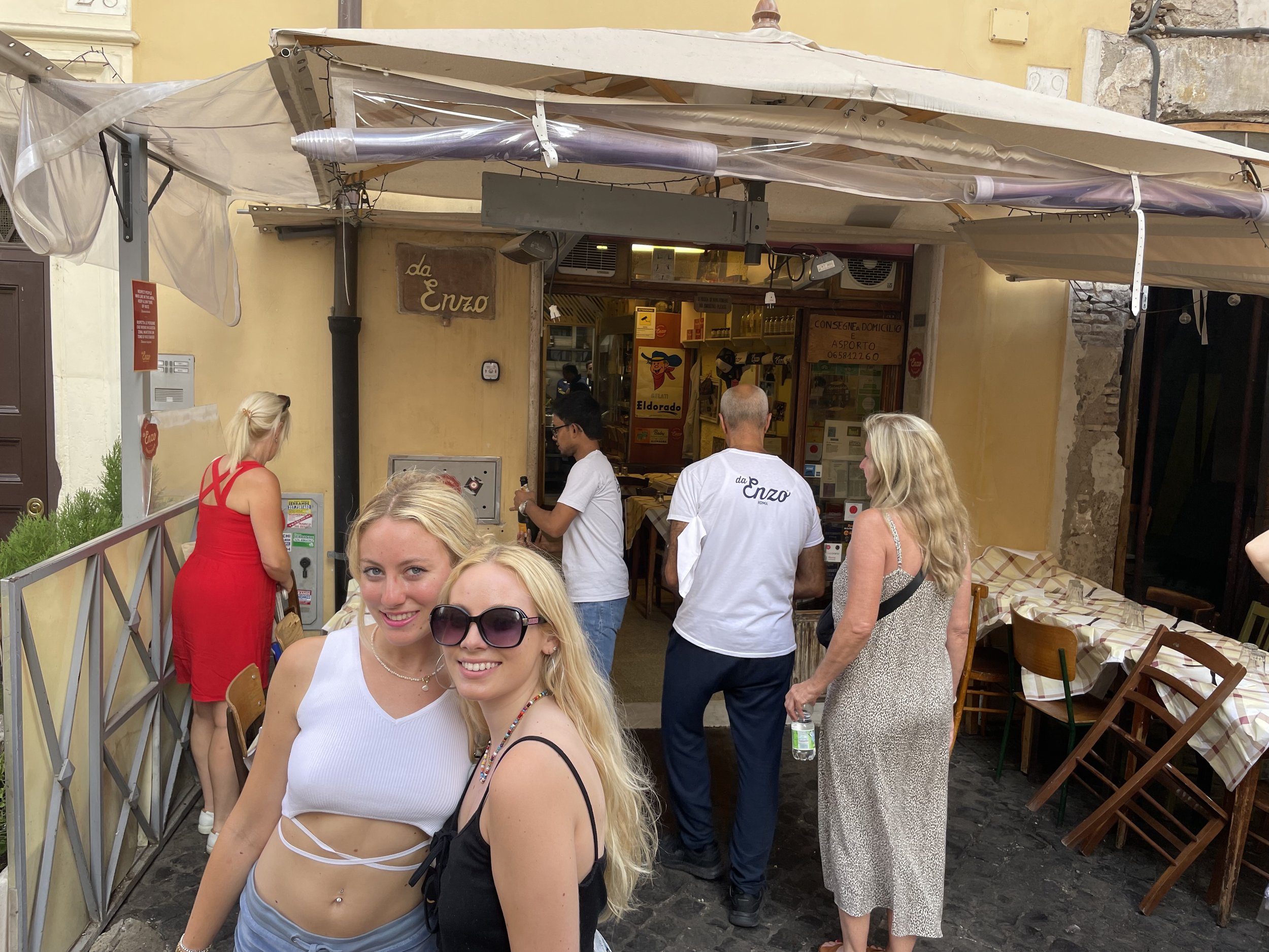 Enzo al 29 restaurant, a stop on a Trastevere food tour in Rome