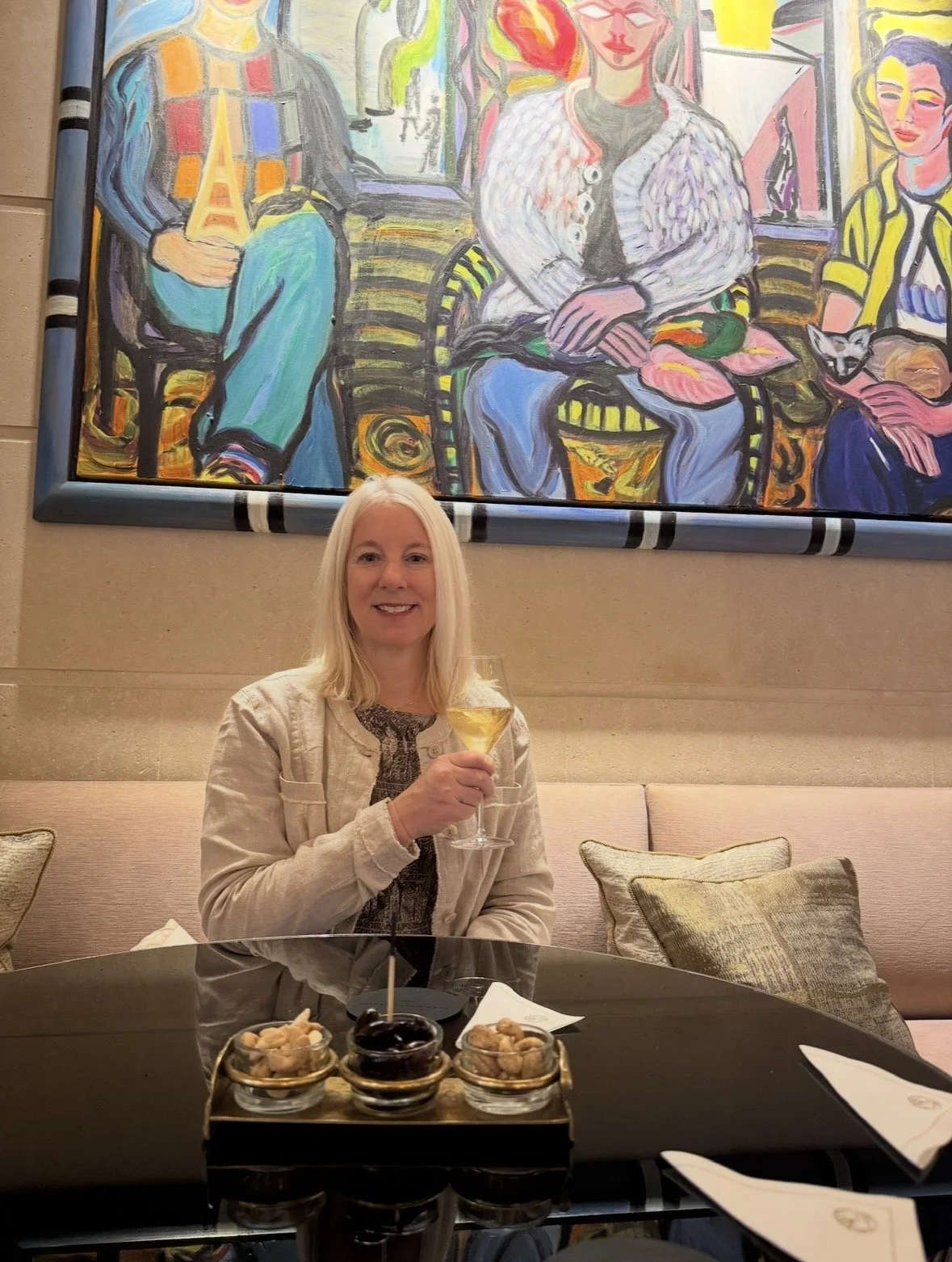 Cocktail  and snacks served at the bar inside Park Hyatt Paris-Vendôme