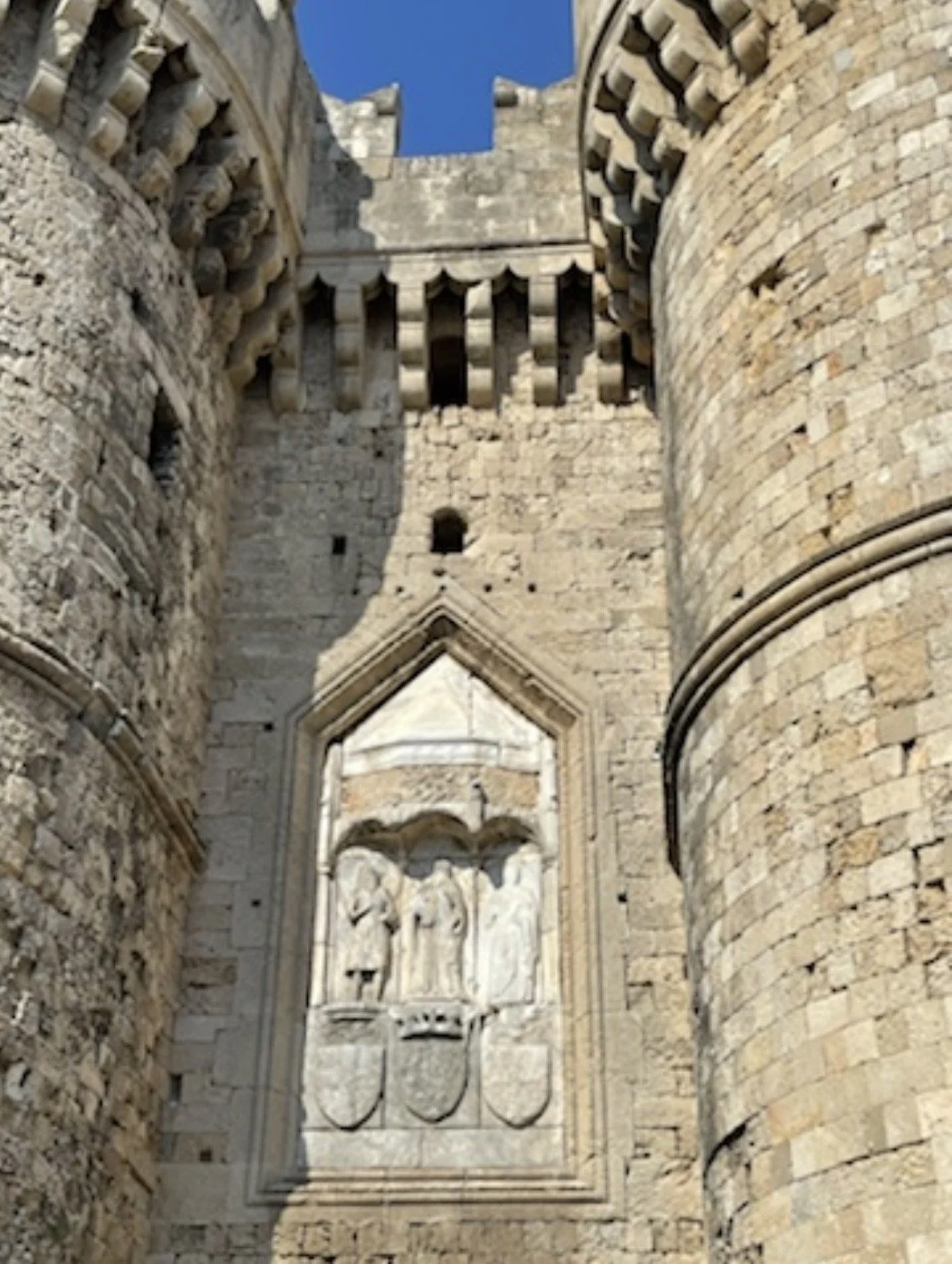 Medieval towers of the Palace of the Grand Master in Rhodes