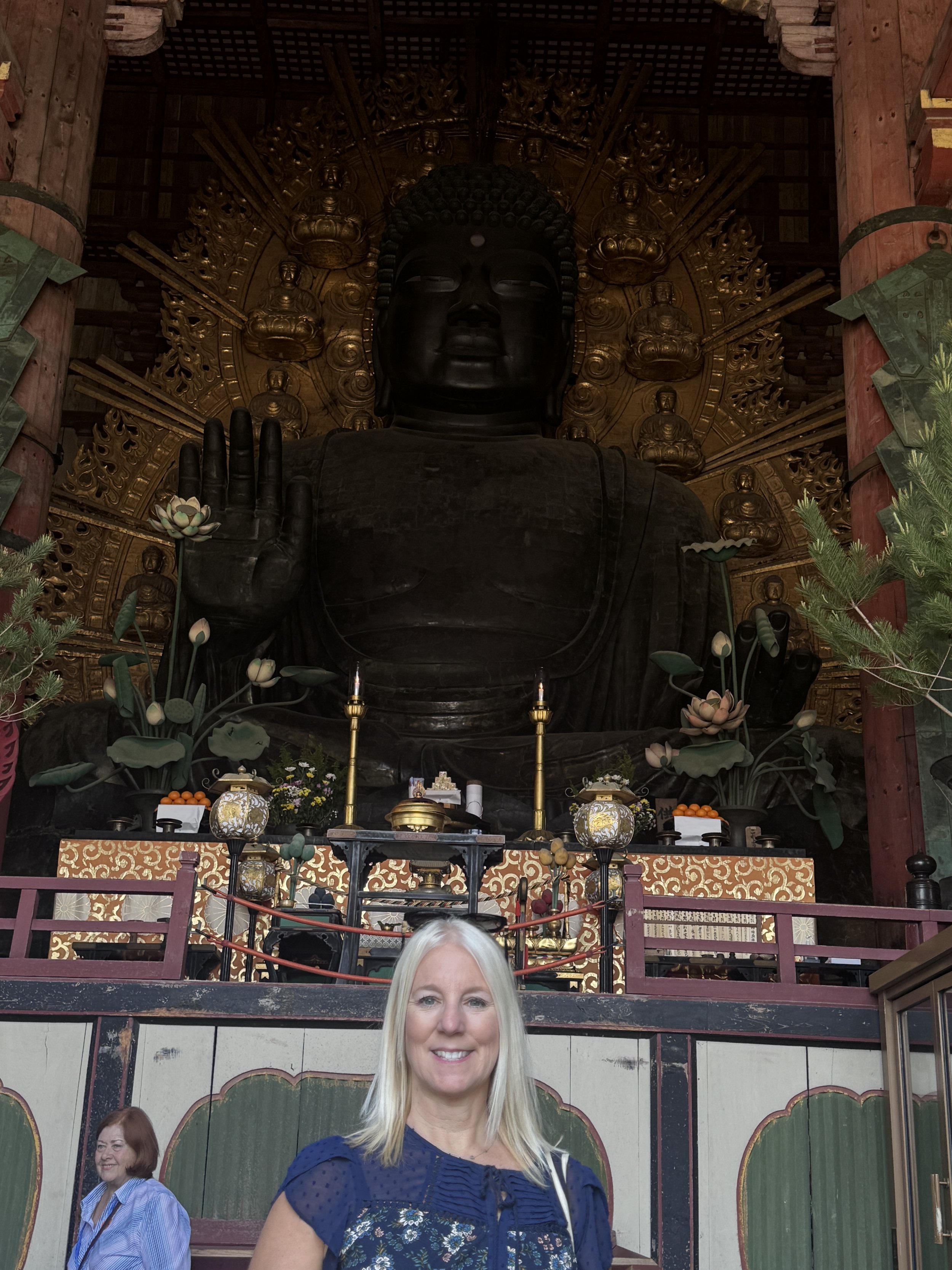 Great Buddha Daibutsu statue inside Todai-ji Temple in Nara, Japan