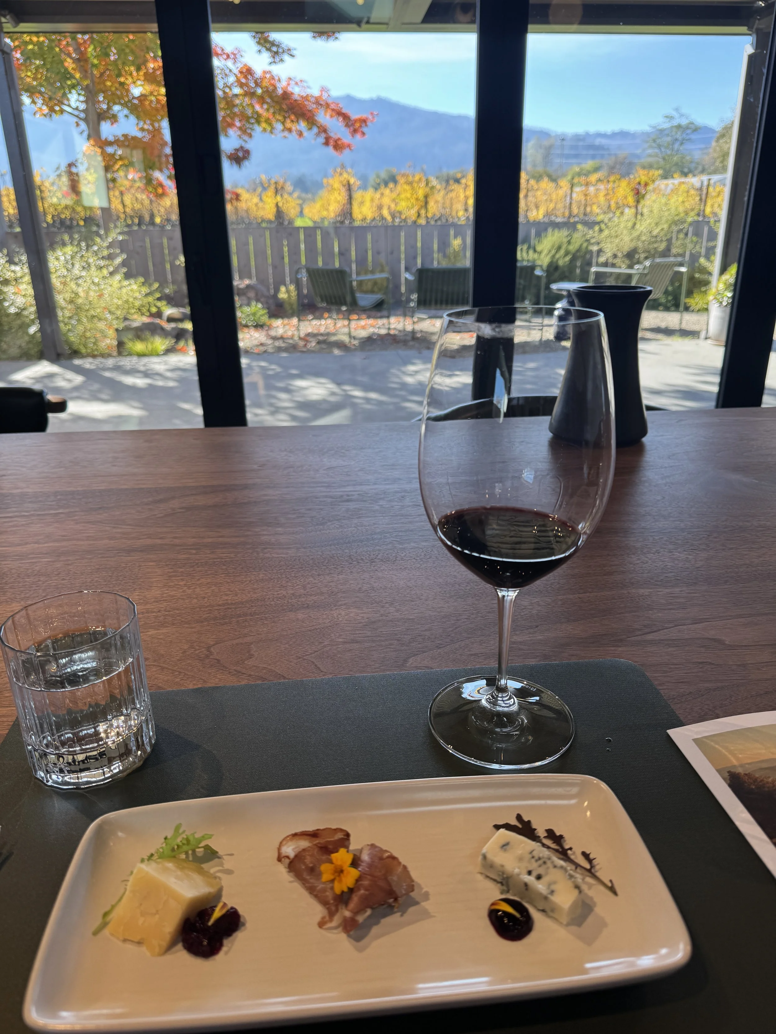 Food pairing lunch at Clif Family winery in St Helena