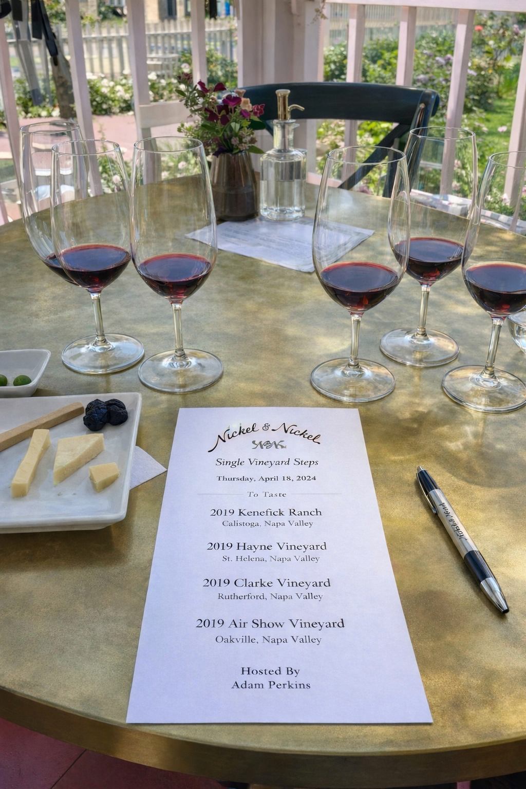 Nickel & Nickel single vineyard Cabernet tasting flight in Napa Valley