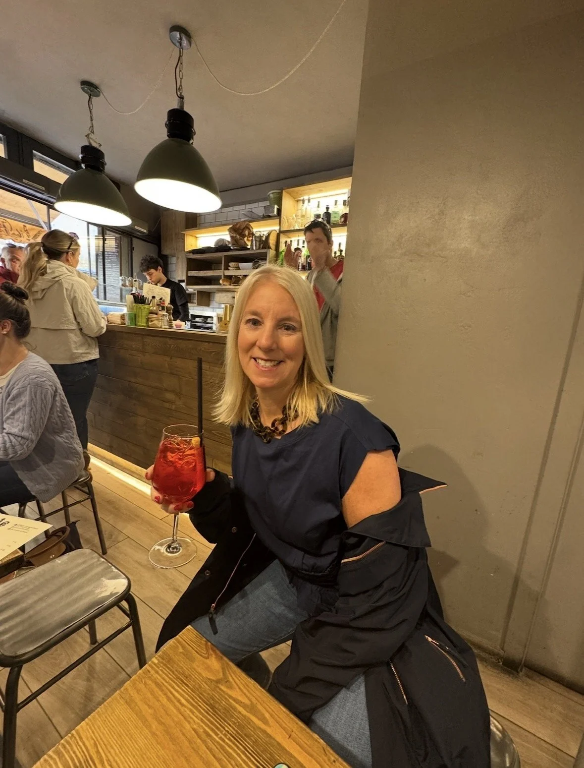 Enjoying a local sandwich at a popular Florence lunch spot near the historic center