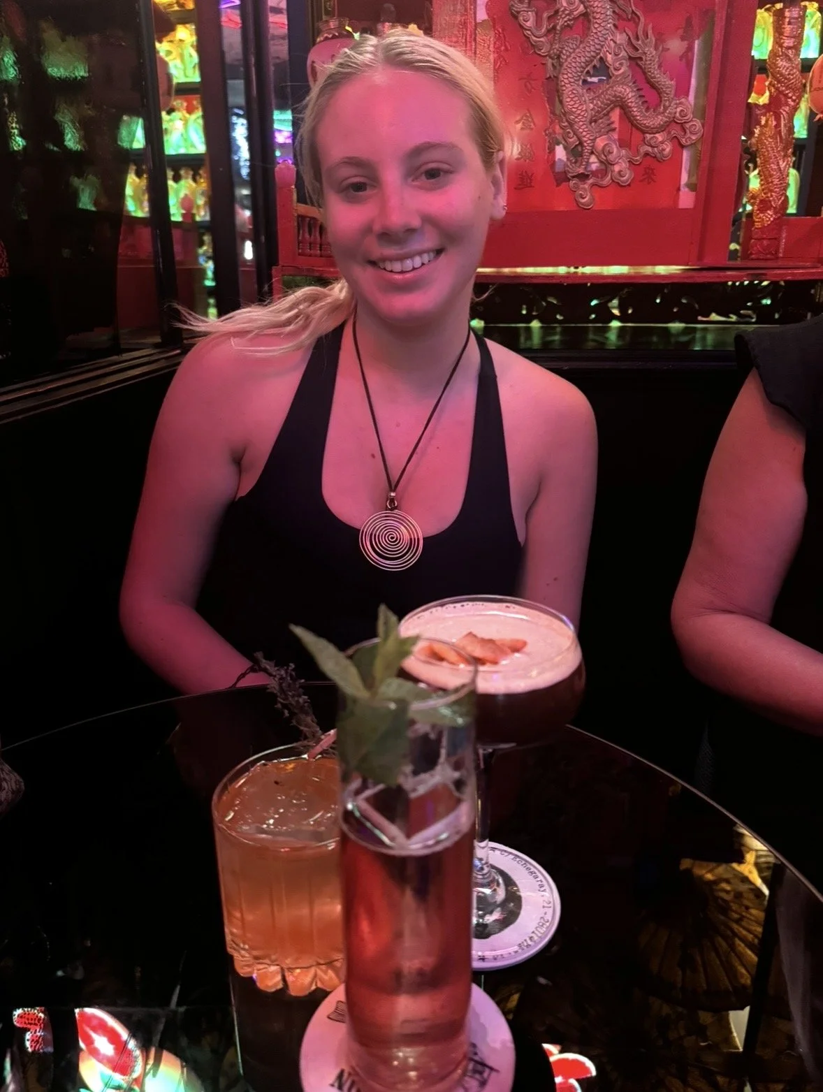 Creative cocktail served at Salmon Guru in Madrid
