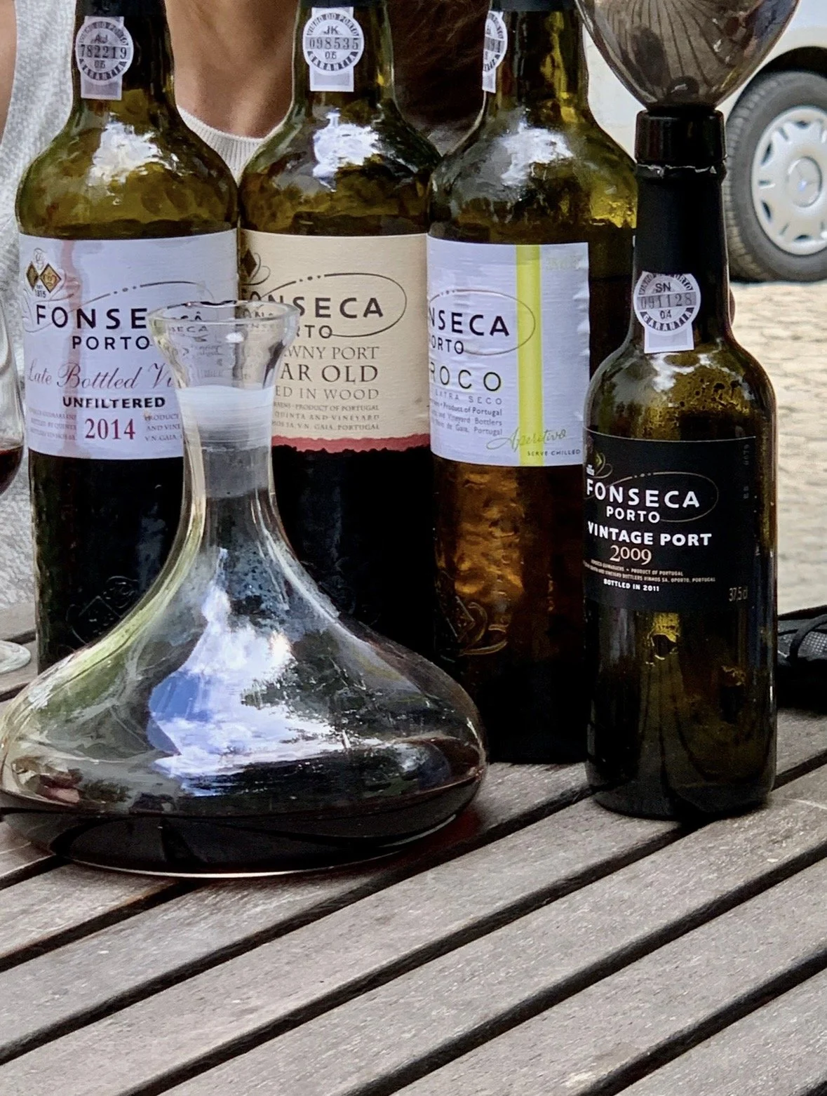 Port wine tasting featuring several styles of Port in Portugal's Douro Valley.