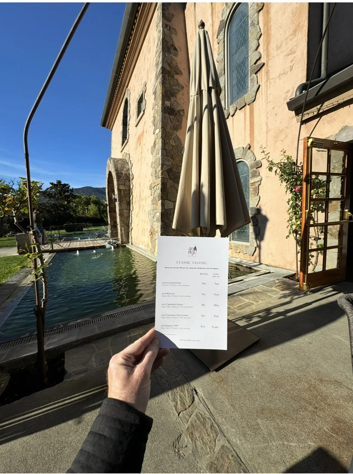 Classic wine tasting atPeju Winery in Rutherford, Napa Valley