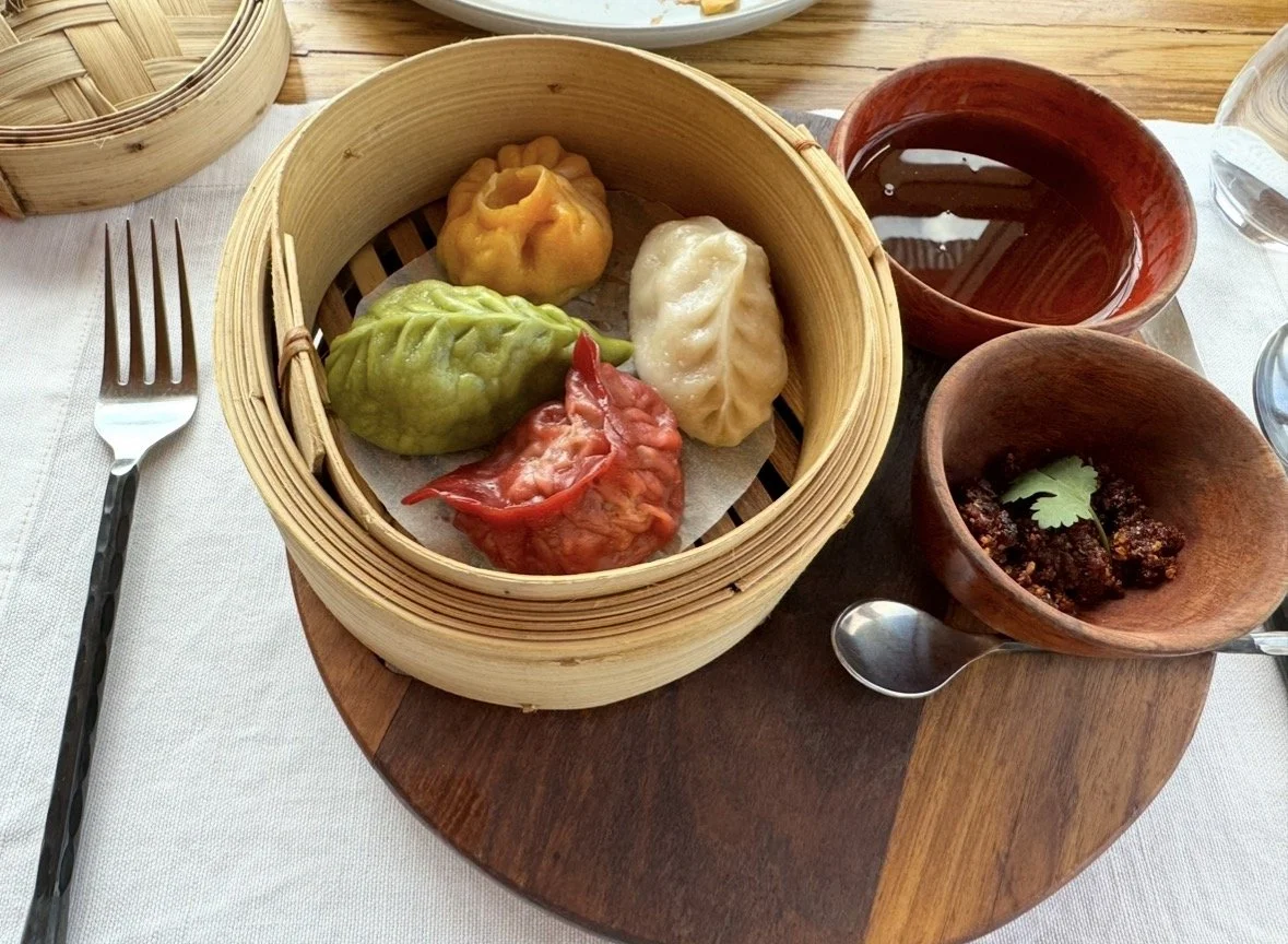 Bhutanese dumplings and traditional dishes served at Six Senses Bhutan